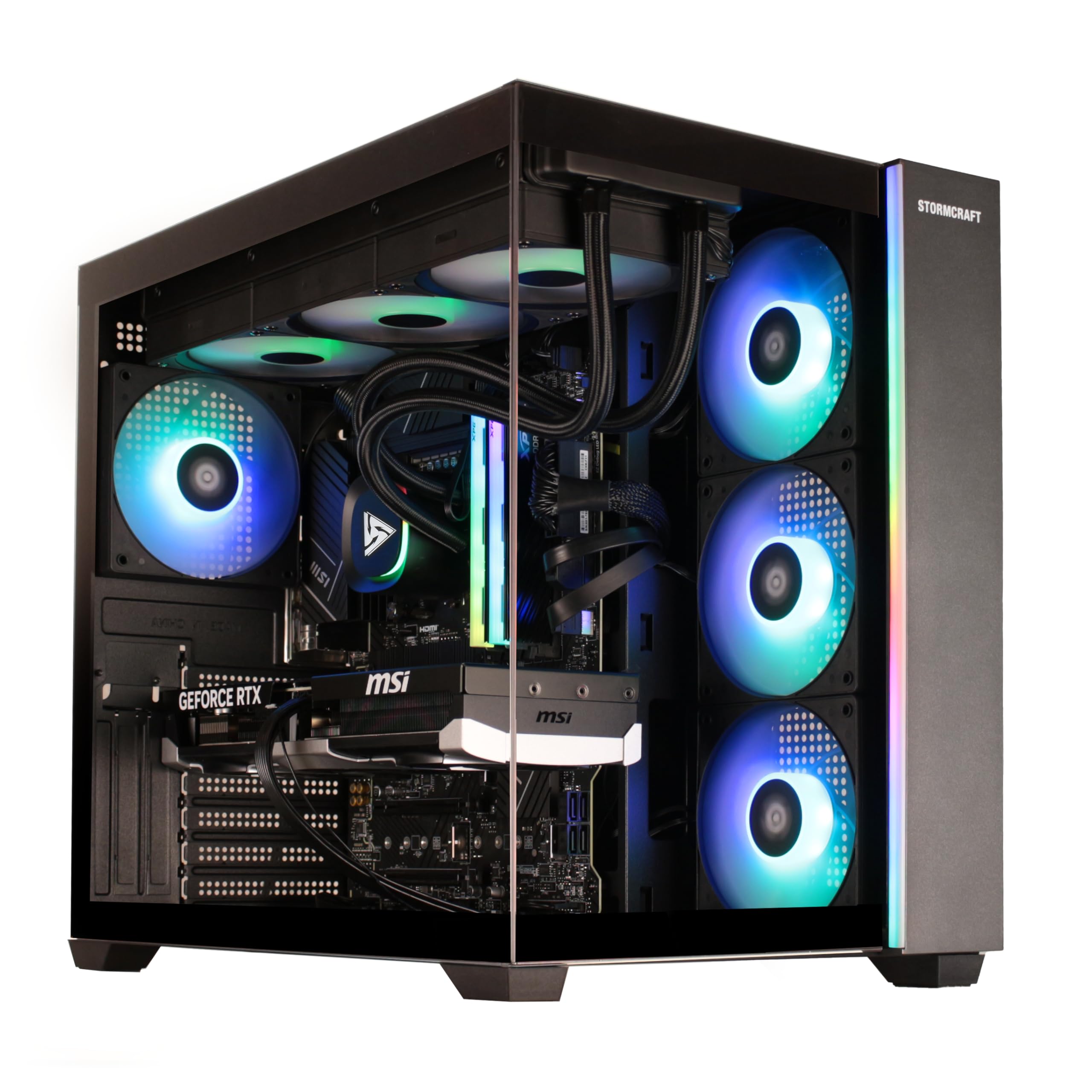 STORMCRAFT Falcon Gaming PC - AMD Ryzen 7 7800X3D up to 5.0GHz | RTX 5070 12GB GDDR7 | 32GB DDR5 RGB 6000MHz| 1TB NVMe Gen4 SSD | B850 Chipset | 360mm