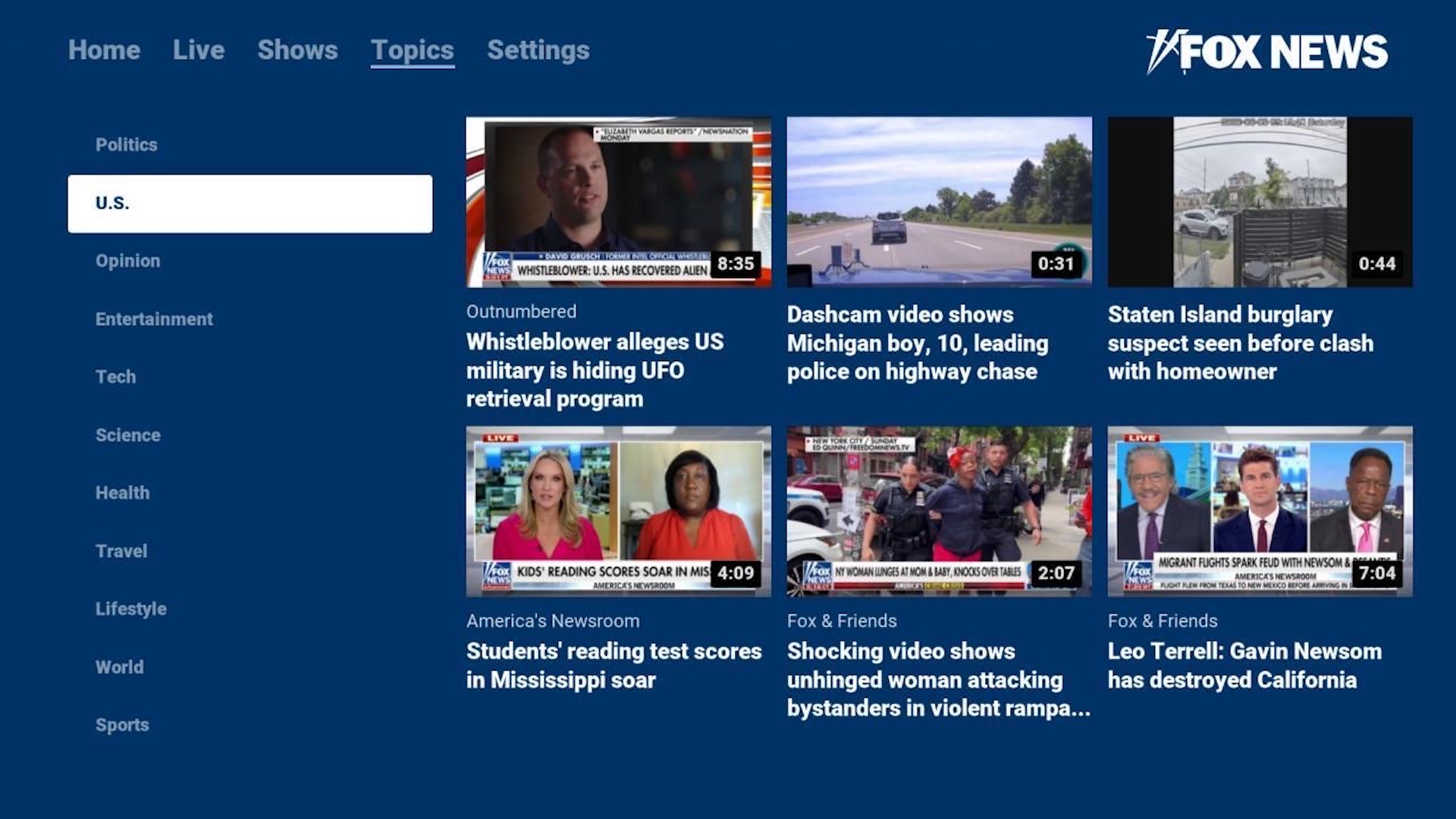 Amazon prime tv fox news top