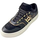 New Noris Black Leather Low Top Men Shoes Sneakers Fashion (Salvatore