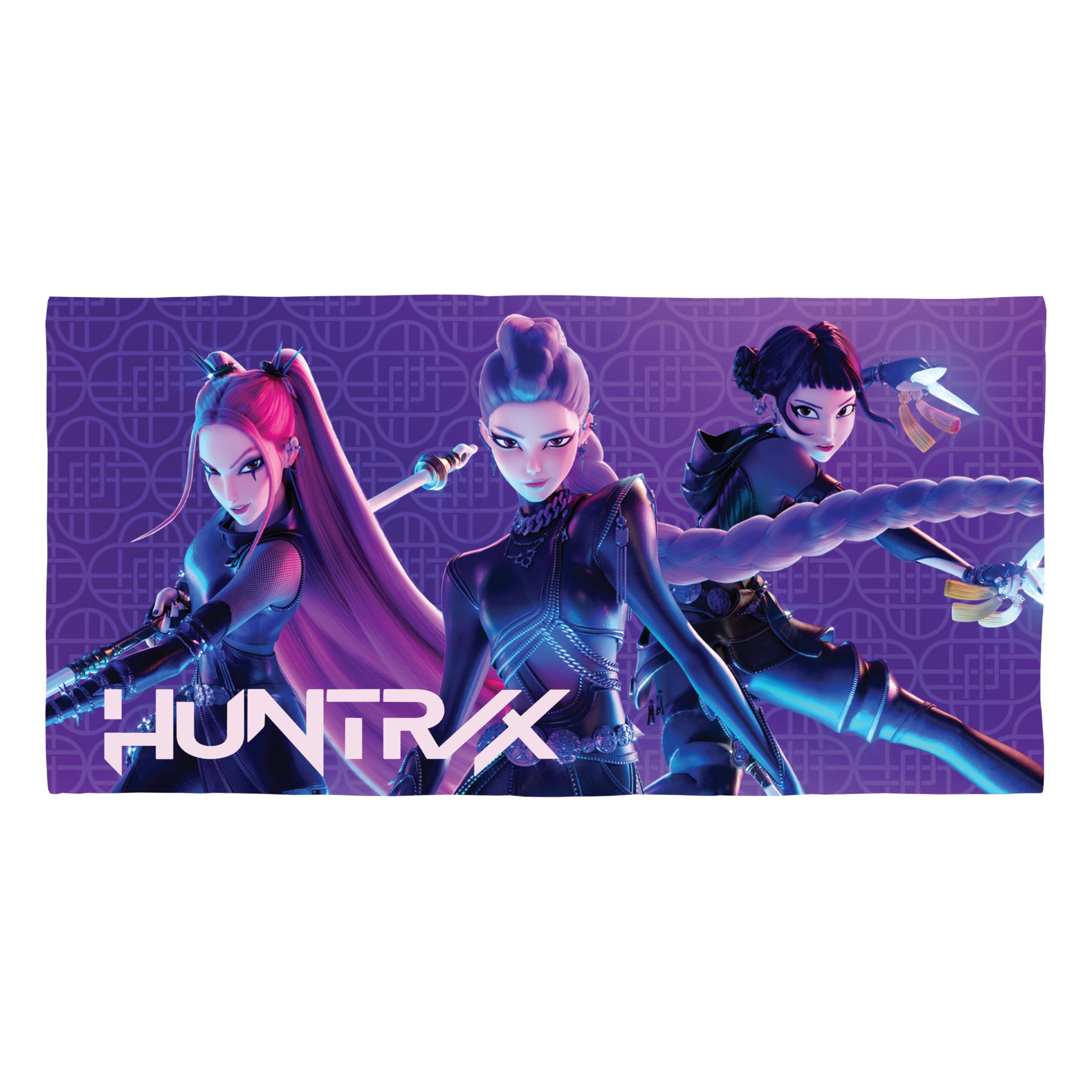 K Pop Demon Hunters Officially Licensed Towel | Super Soft Feel, Clash Design Featuring Zoey, Mira, Rumi | Perfect The Home, Bath, Beach & Swimming Pool | 100% Cotton | 140cm x 70cm