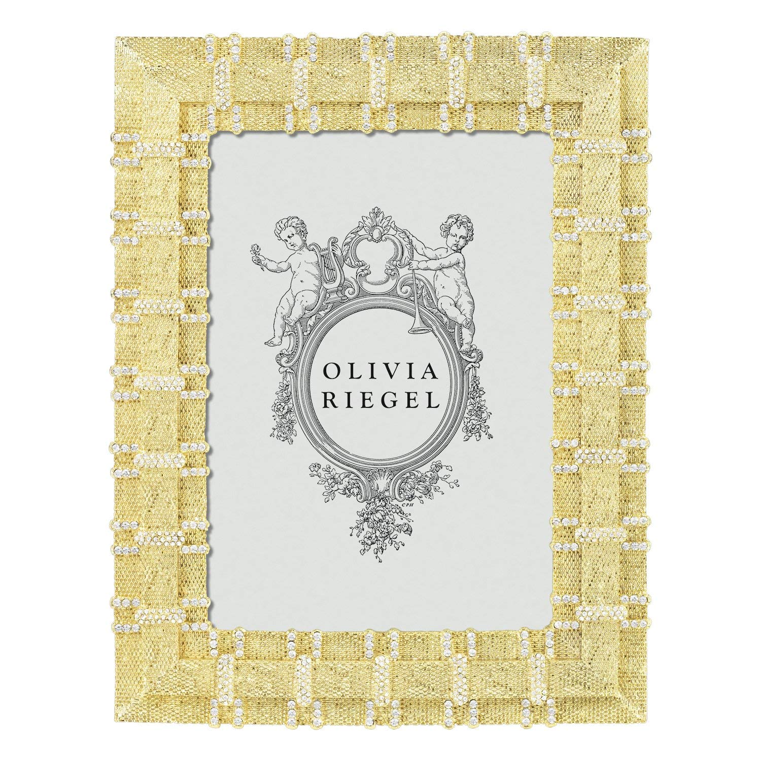 CARLYLE Austrian Crystal 5x7 frame Gold by Olivia Riegel - 5x7