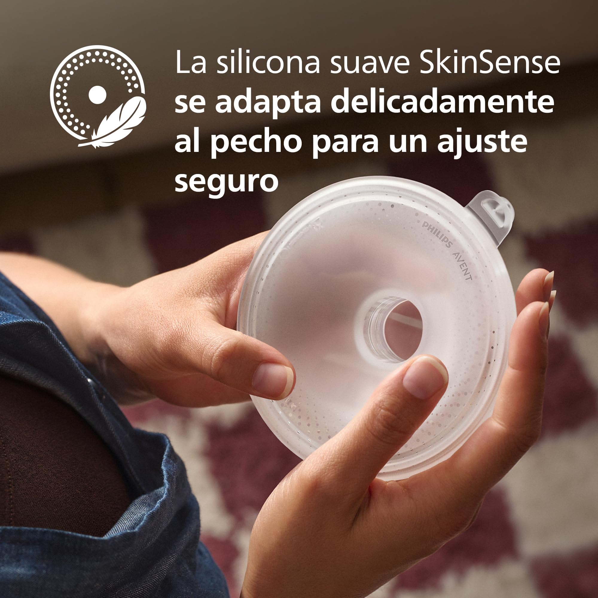 Philips Avent Natural Care portátil Extractor de leche eléctrico doble - Imita el ritmo natural de succión del bebé, cojín de silicona SkinSense, motor de potencia hospitalaria, SCF495/11