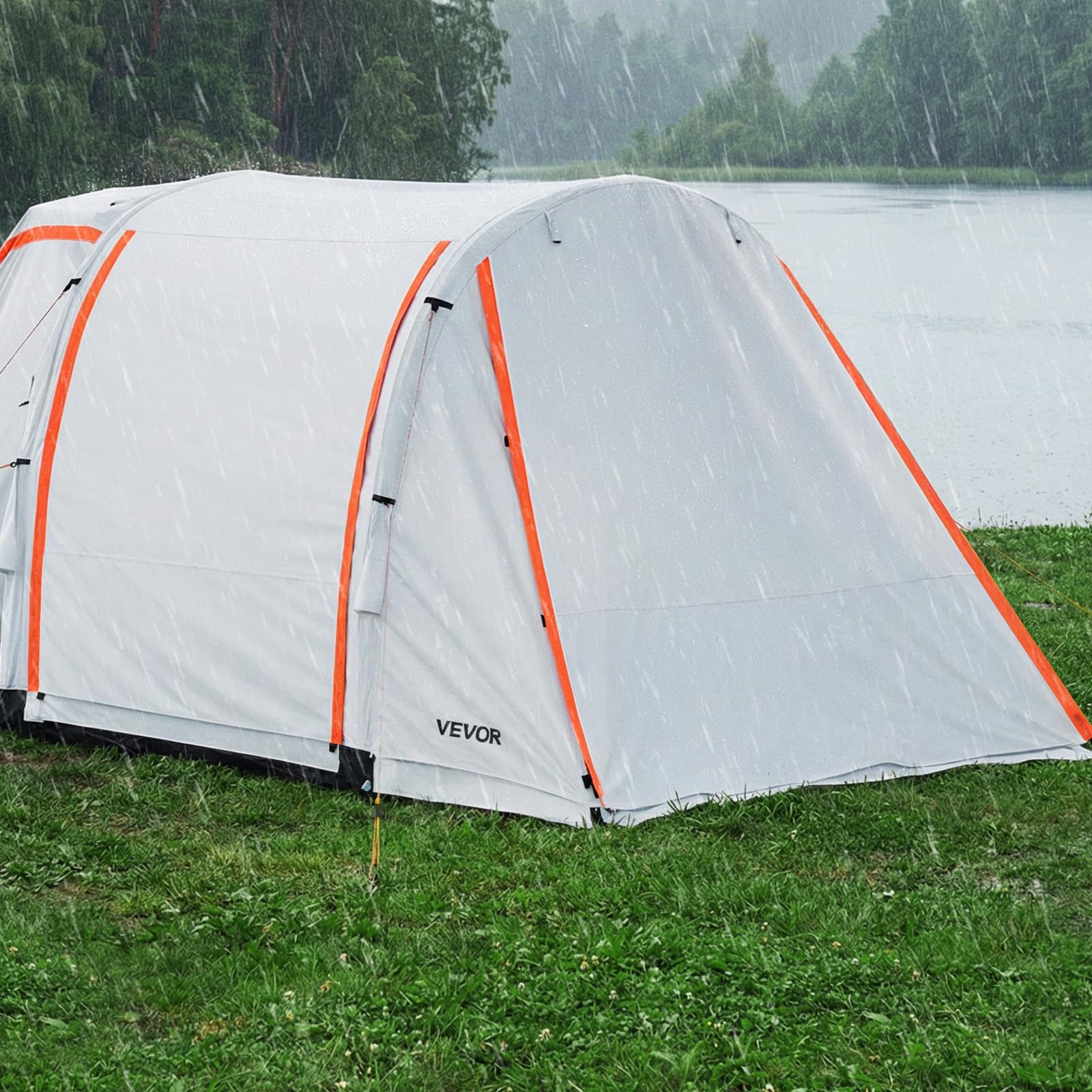 VEVOR Namiot dachowy, ciężarowy, kempingowy, dwuwarstwowy, outdoorowy, na pickup, ciężarówkę, łóżko, do użytku na zewnątrz, na kemping, podróż, wodoszczelny namiot na dach samochodowy, torba do