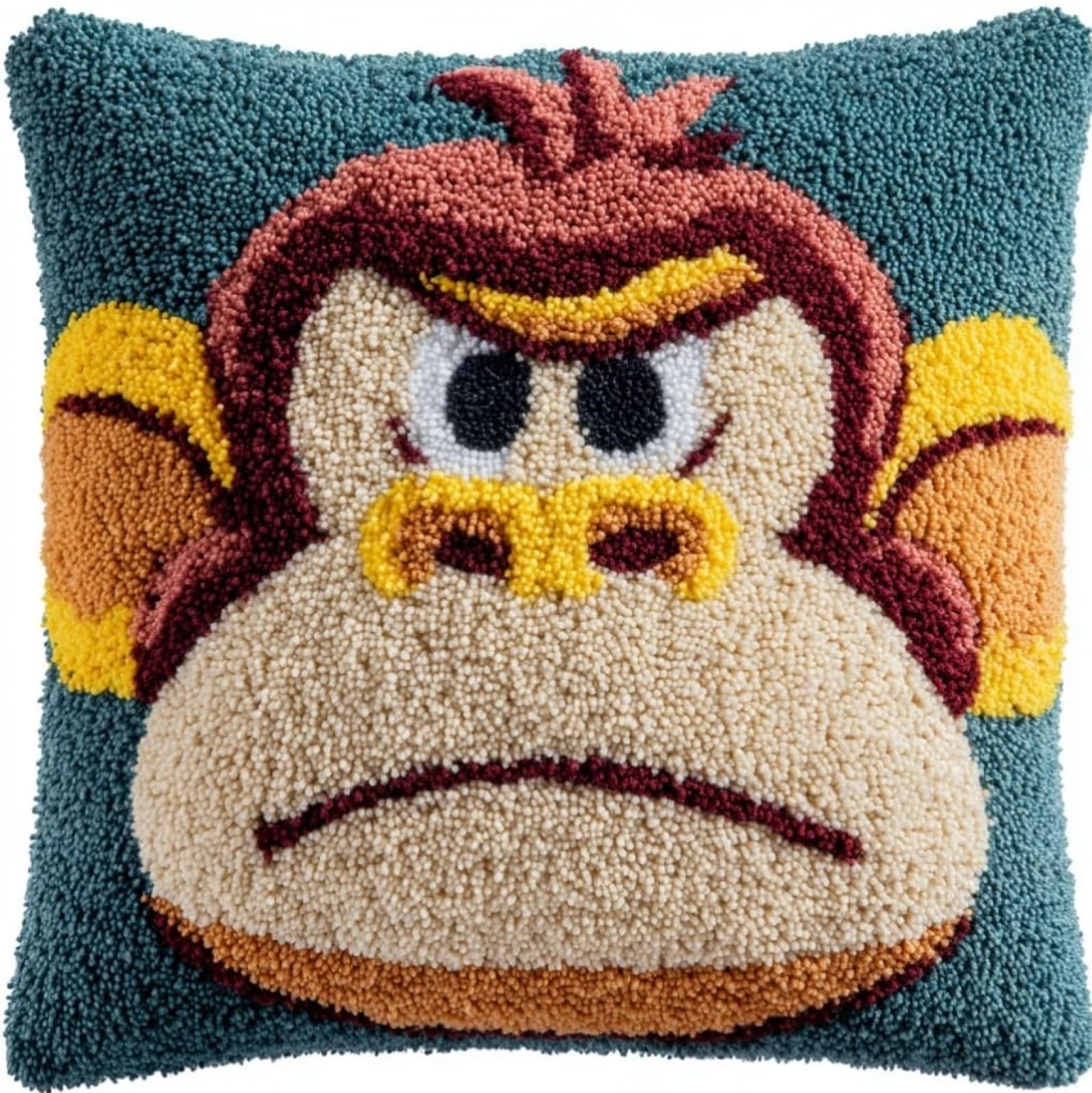 AxiangziK DIY Latch Hook Pillow Kit,Cute Monkey
