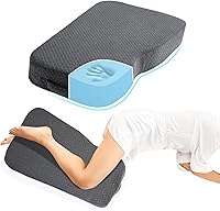 Vista 8 de HOMBYS Almohada de rodilla de espuma viscoelástica para dormir de lado, almohada de piernas para rodilla, separa las rodillas para la alineación