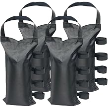 US Weight Heavy Duty Fillable Canopy Weight Bags Fills up to 100lbs for Tent Weights, Gazebo Canopy Weights, Canopy Sand Bags Set of 4, Black Sand Not Included