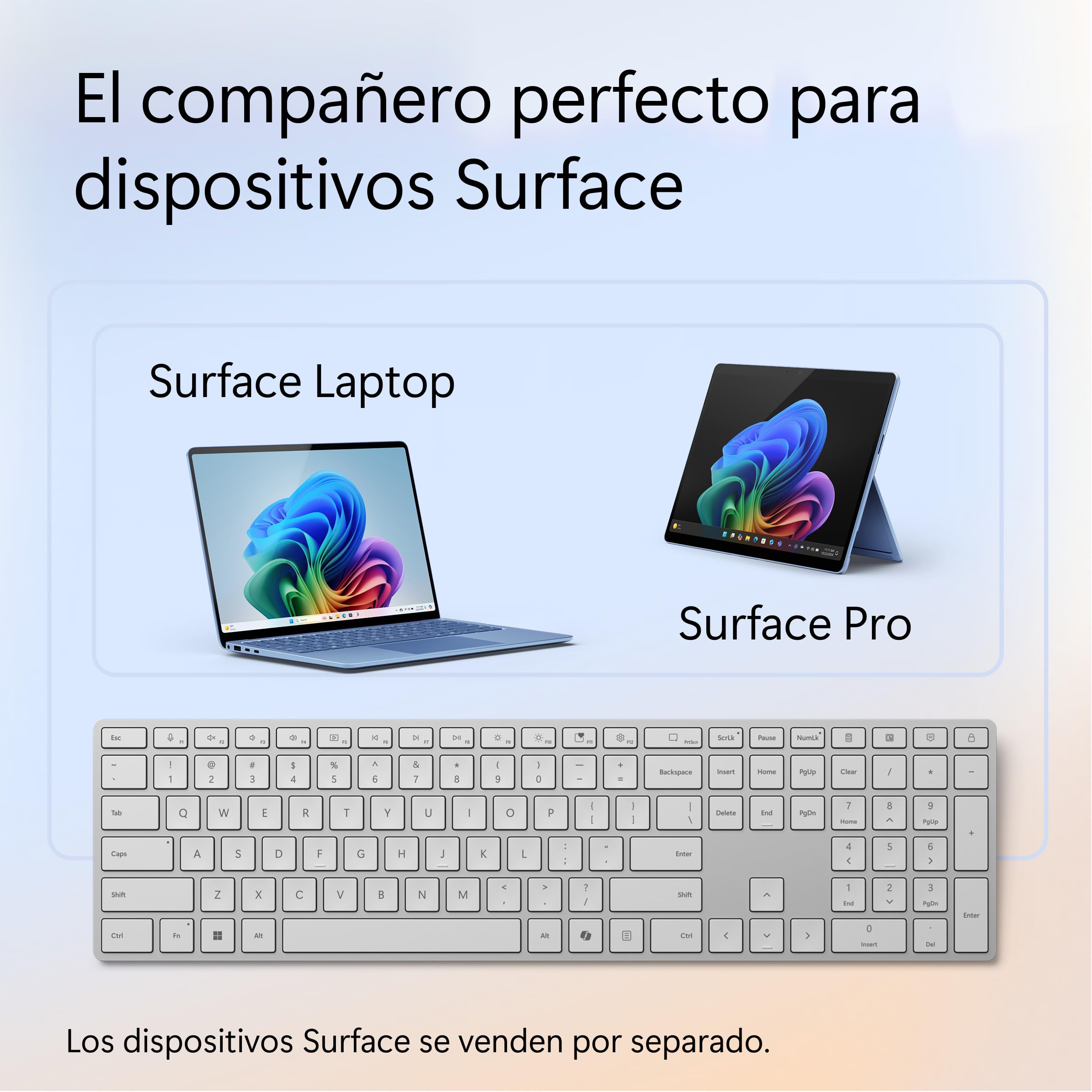 Microsoft Surface Keyboard (2 Edycja), Kompatybilna z Pro lub Laptop, Bluetooth 4.0, Klawiszem Copilot