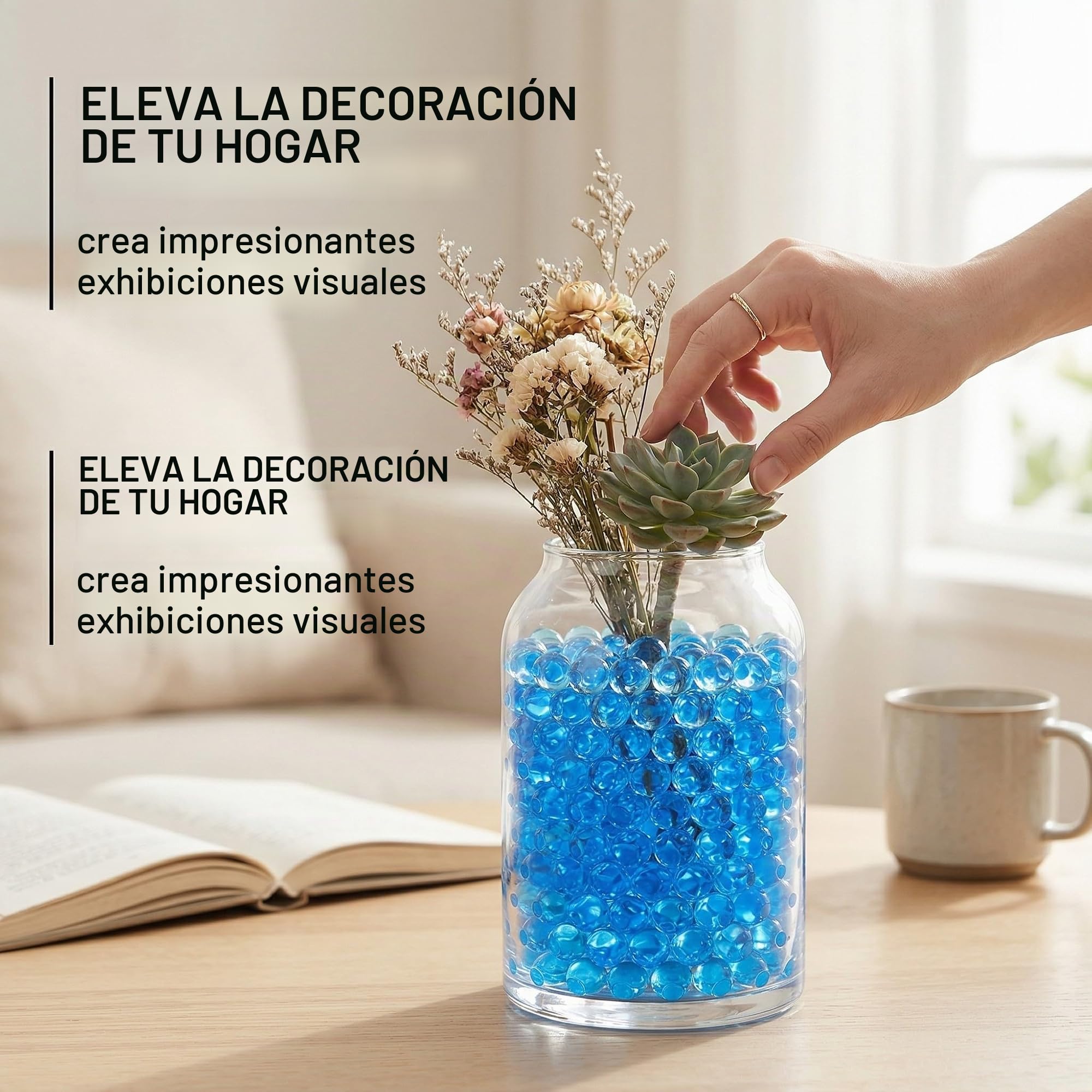 MOLZINY 20000 Pièces Perles d'eau de Munitions 7-8mm Bille d'eau 40 Paquets Gel Blaster Gellets pour Recharge de Munitions Bleu Billes Hydrogel pour jarrón MOLZINY 20000 Pièces Perles d'eau de Munitions 7-8mm Bille d'eau 40 Paquets Gel Blaster Gellets pour Recharge de Munitions Bleu Billes Hydrogel pour jarrón