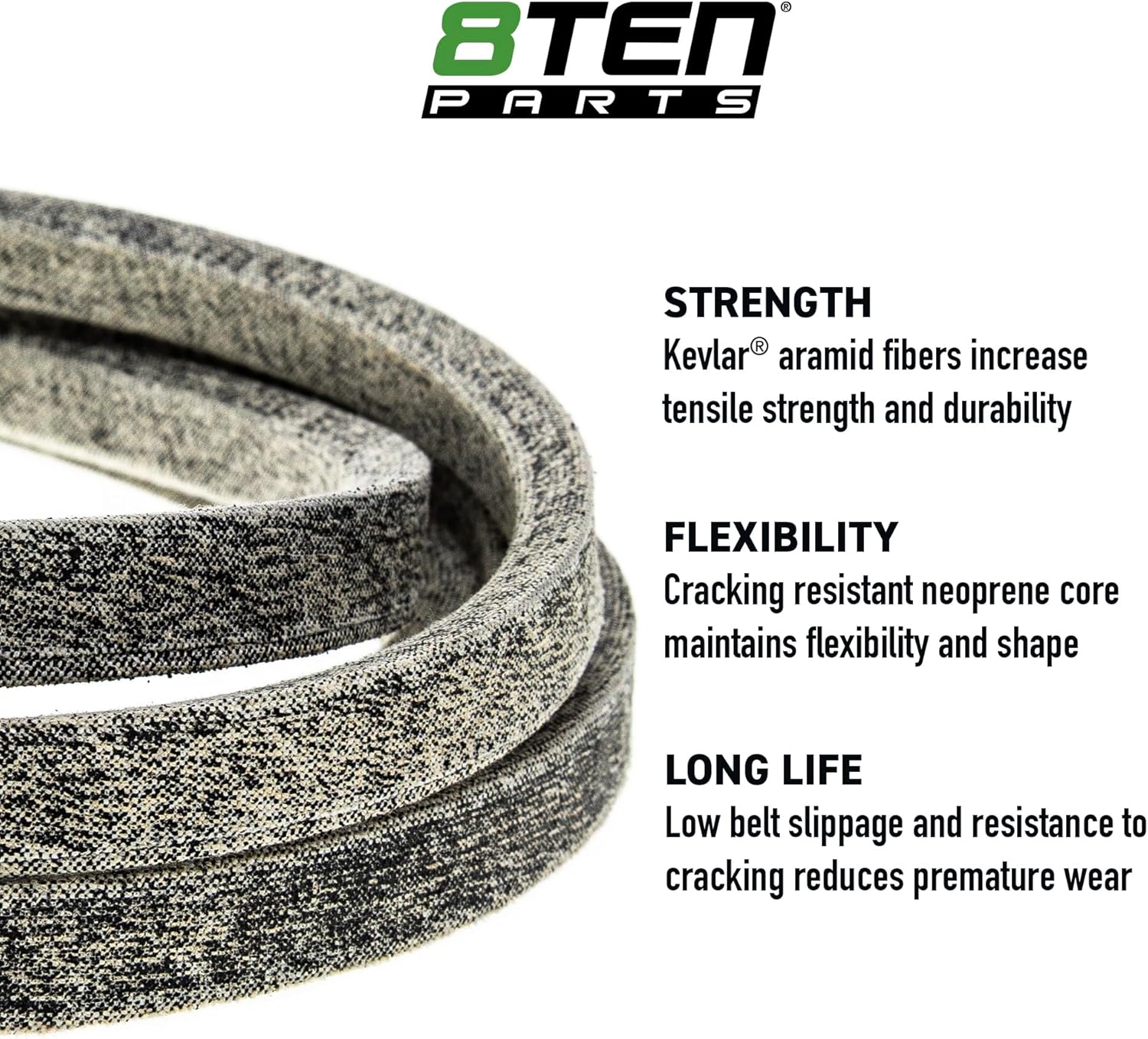 8TEN Belt with Kevlar for John Deere Ztrak Z810A Z820A Z830A Z840A TCU26908 Ferris IS500Z 1000Z 5023386 5104061 173 x 5/8