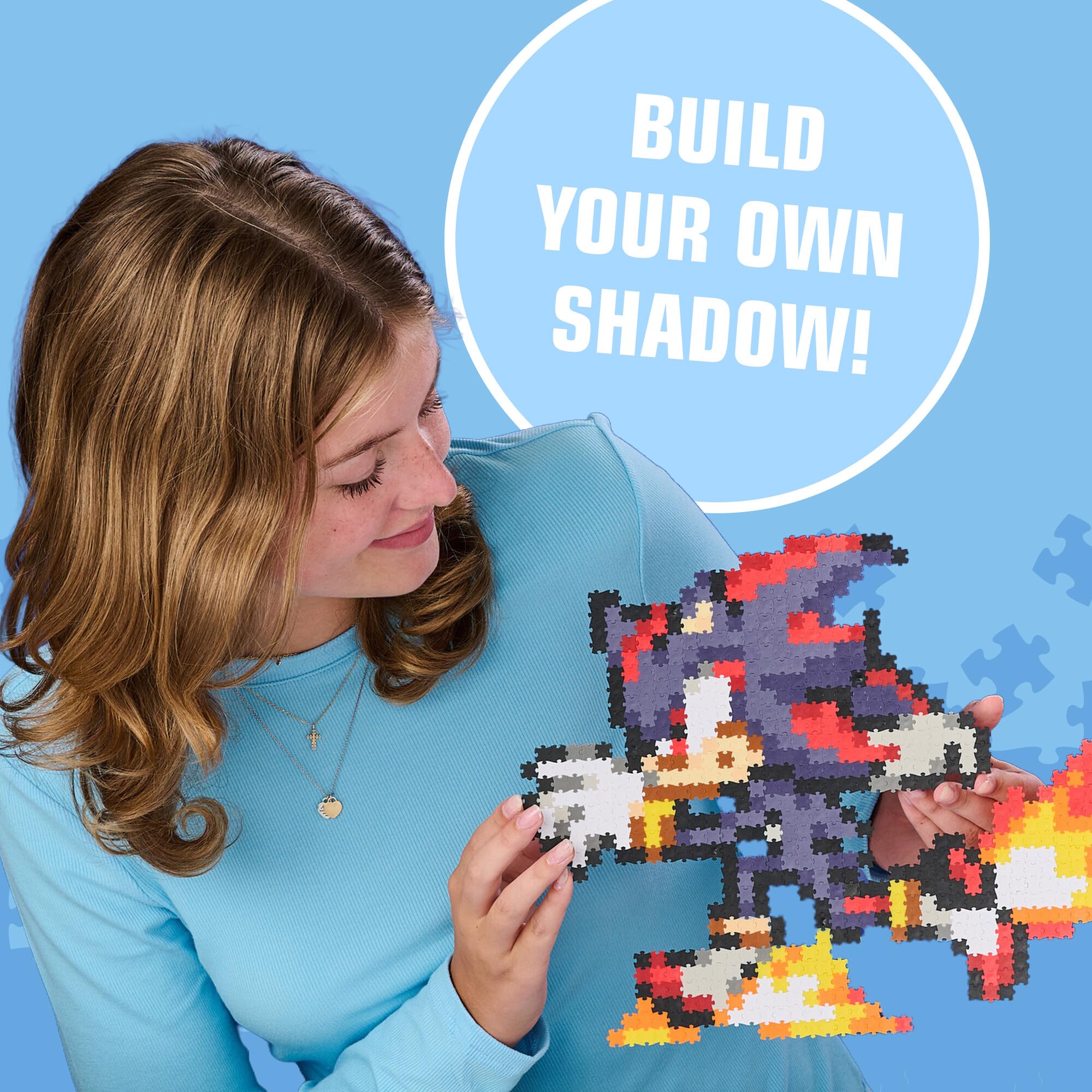 TOMY Jixelz Remix Sonic The Hedgehog zestaw rzemieślniczy - Running Shadow - ponad 700 sztuk