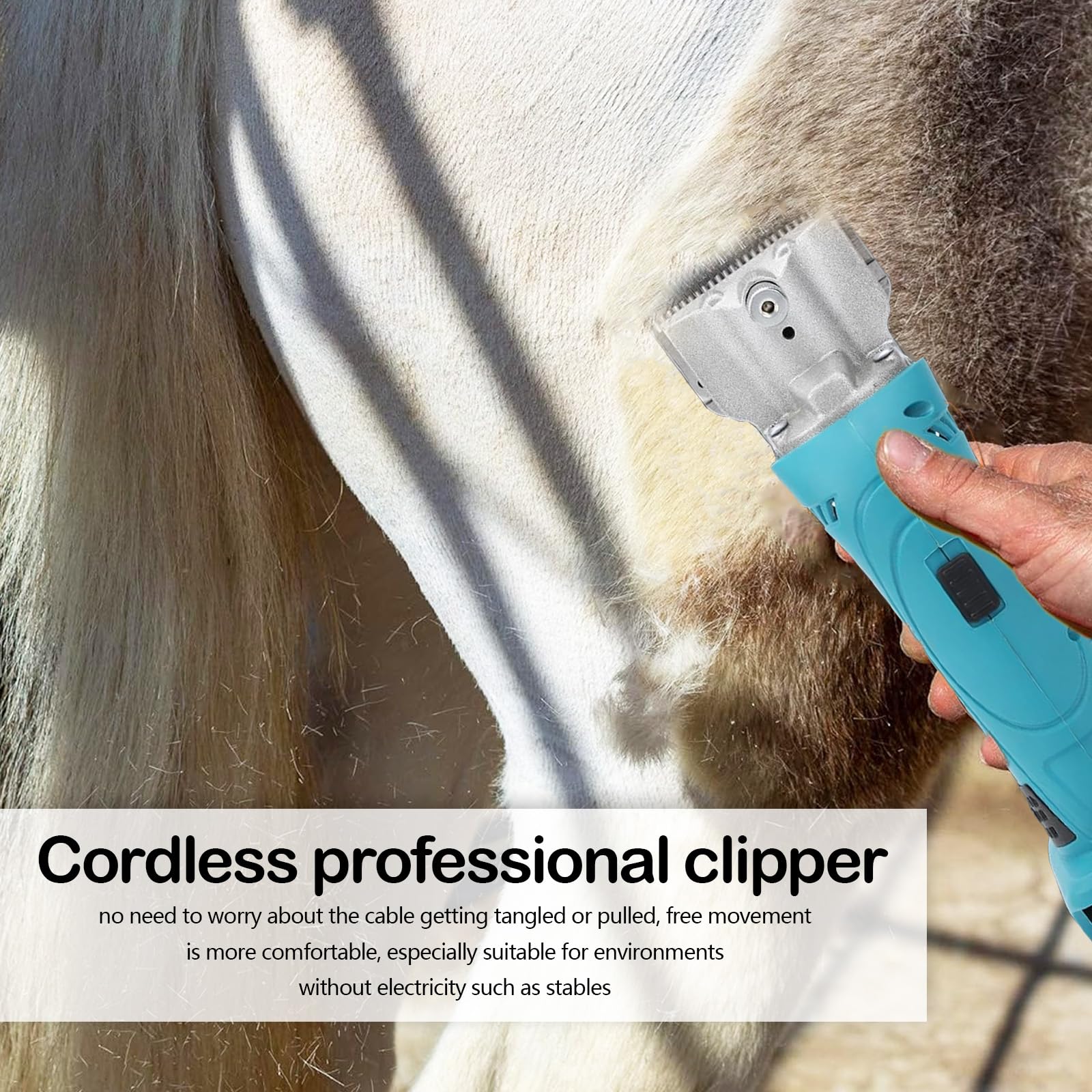 Tondeuse Makita sans fil, 6 vitesses, 35 dents Pour poils de vache, mouton, cheval