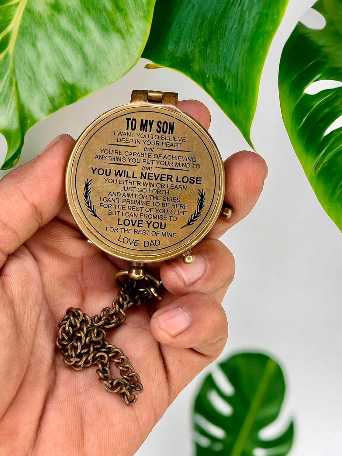 Engraved Compass, Gift to My Son Compass, Camping Compass