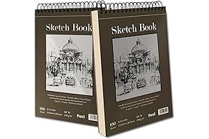 Premium Sketch Pad for Adults: 9" x 12" Top Spiral Bound Sketchbook,...