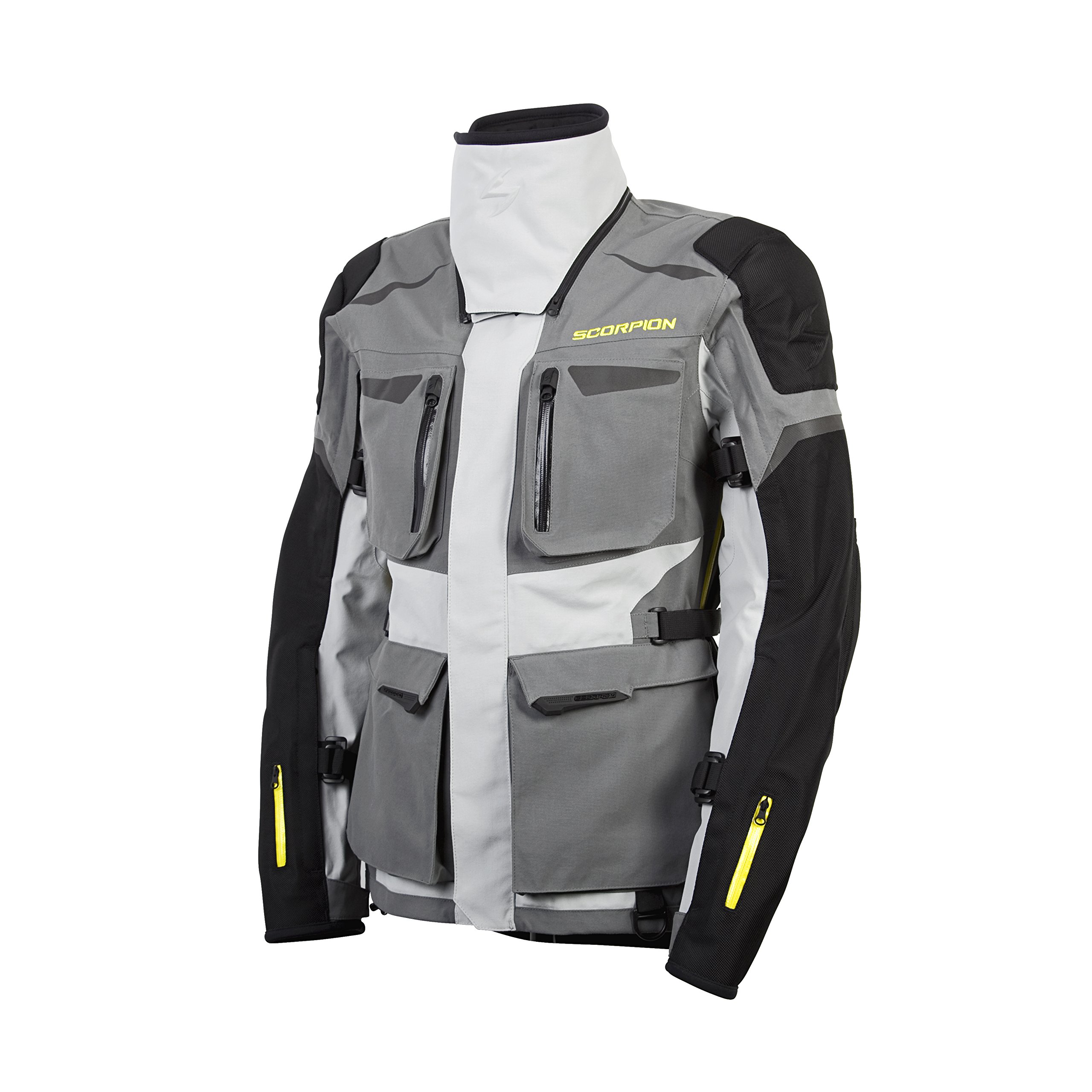 ScorpionExo XDR Yukon Men's Textile Adventure Touring Motorcycle Jacket (Grey, Large)