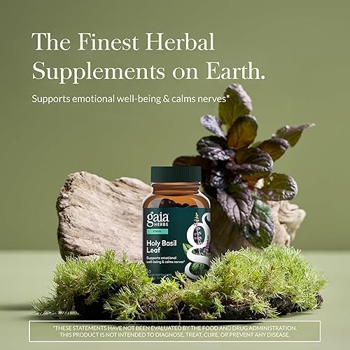 Miniatura 2 de Gaia Herbs Pro Holy Basil Leaf - Suplemento de apoyo al estrés con albahaca sagrada - Suplementos herbales para apoyar una mentalidad positiva - 60