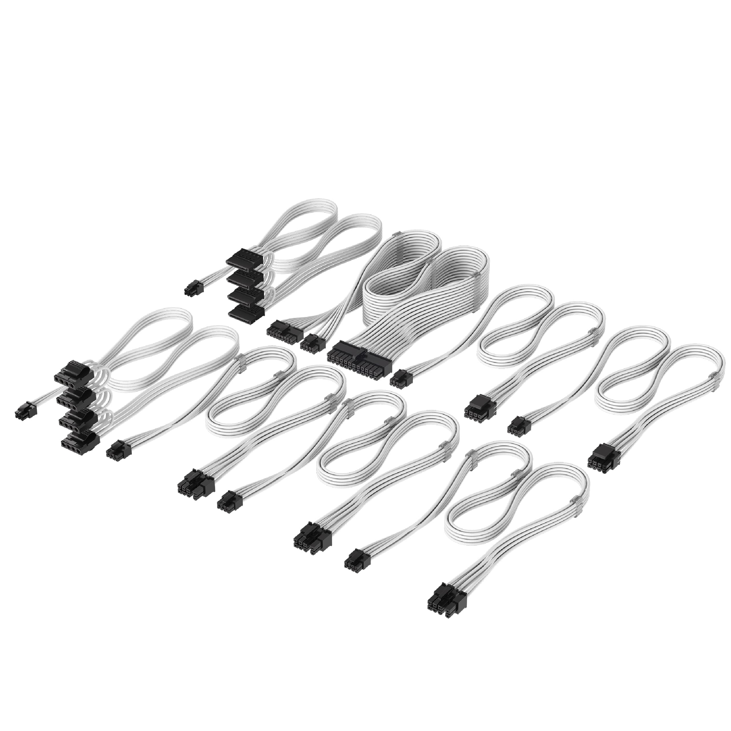 Cable ATX Elite Premium de 24 pines en fundas individuales Tipo 4, negro