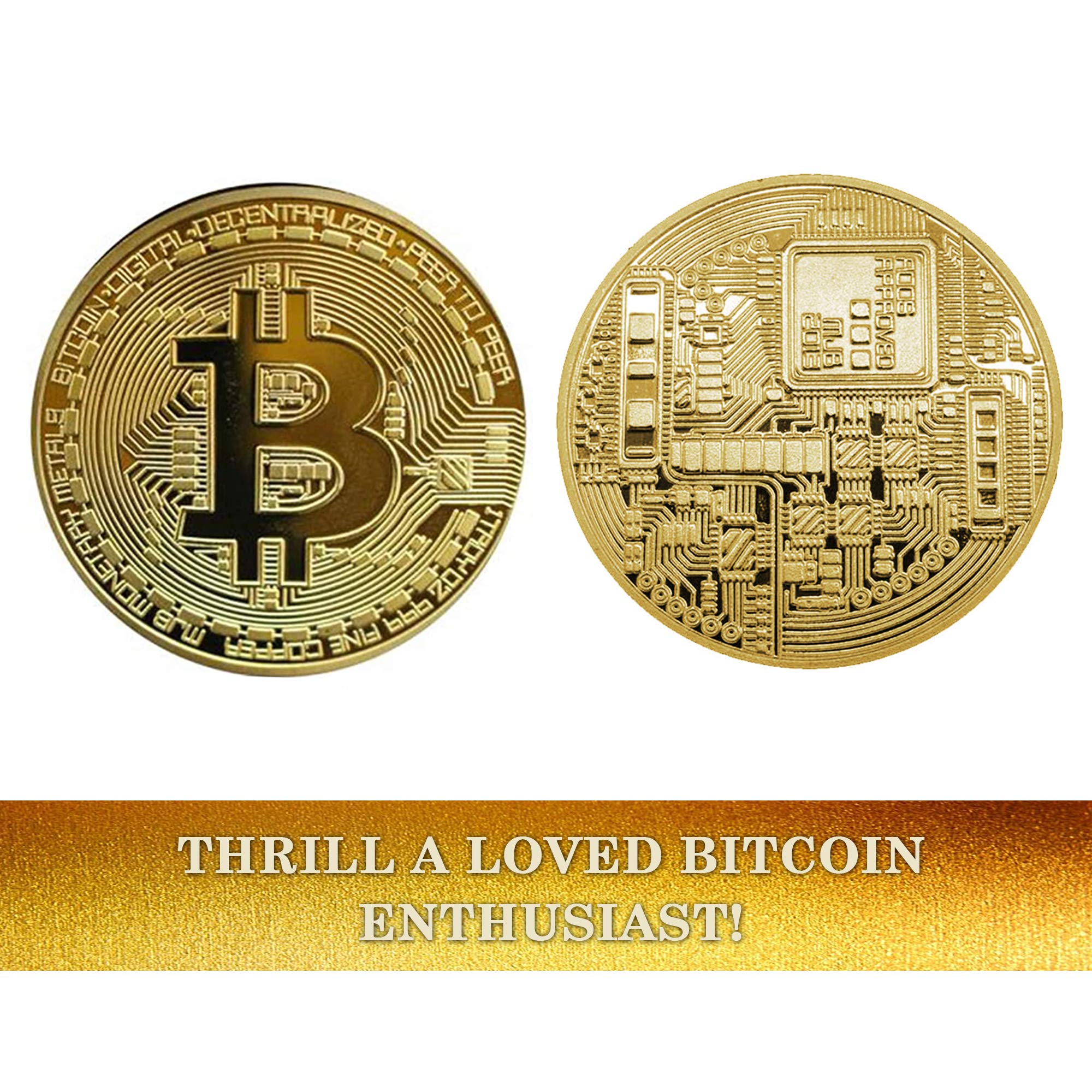Bitcoin - Cadena de bloques de moneda física de oro puro, criptomonedas en  regalo coleccionable, con fichas conmemorativas originales, moneda de  persecución, criptomoneda BTC (oro y plata) : Amazon.com.mx: Juguetes y  Juegos