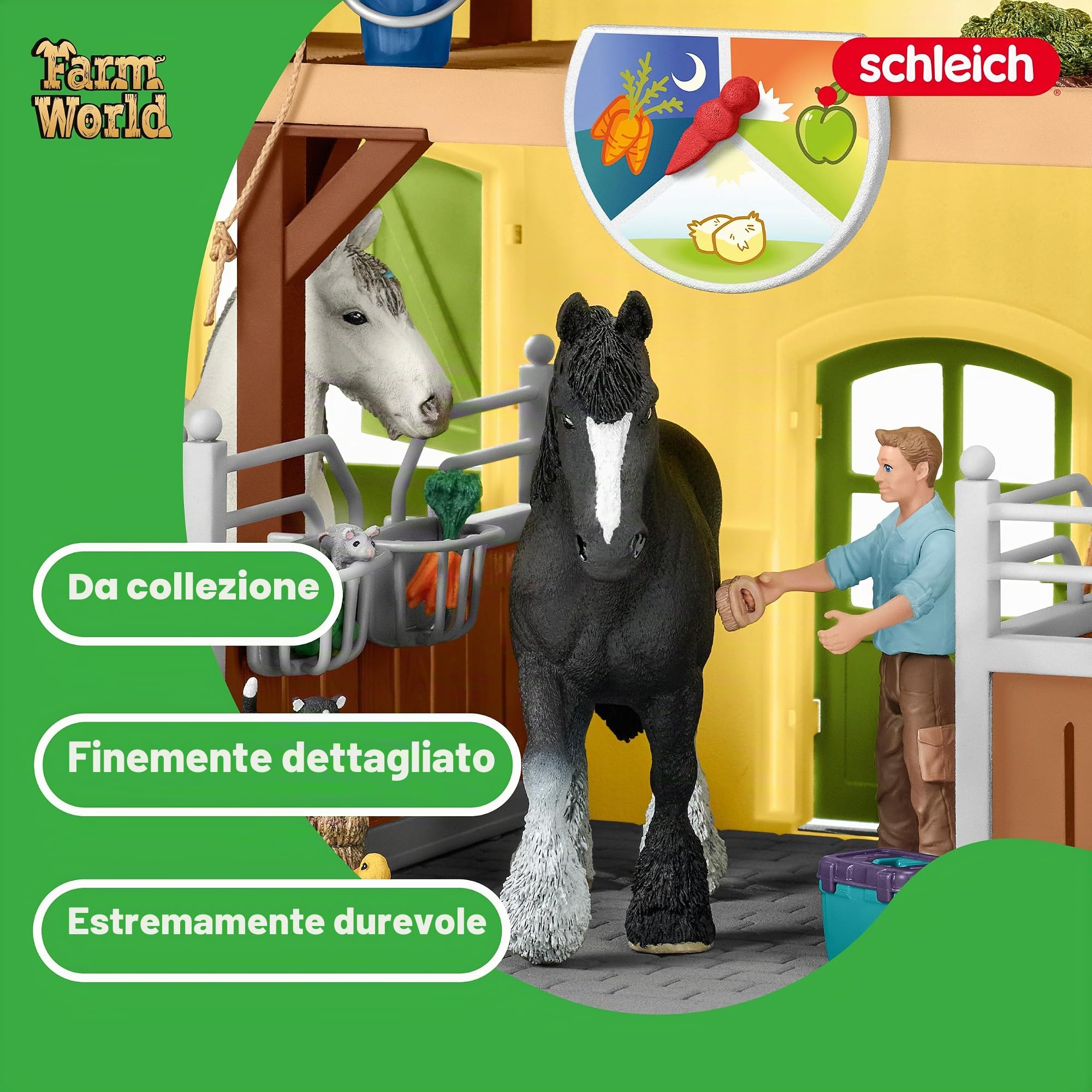 schleich FARM WORLD | Scuderia 42485 | dai 3 anni | 82 pezzi