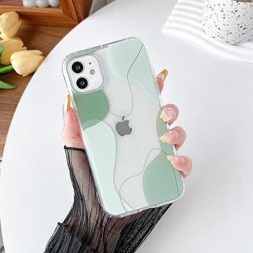 Miniatura 6 de DEFBSC Compatible con iPhone 11, diseño artístico de forma suave con funda protectora de parachoques incorporada, bonita funda delgada de TPU