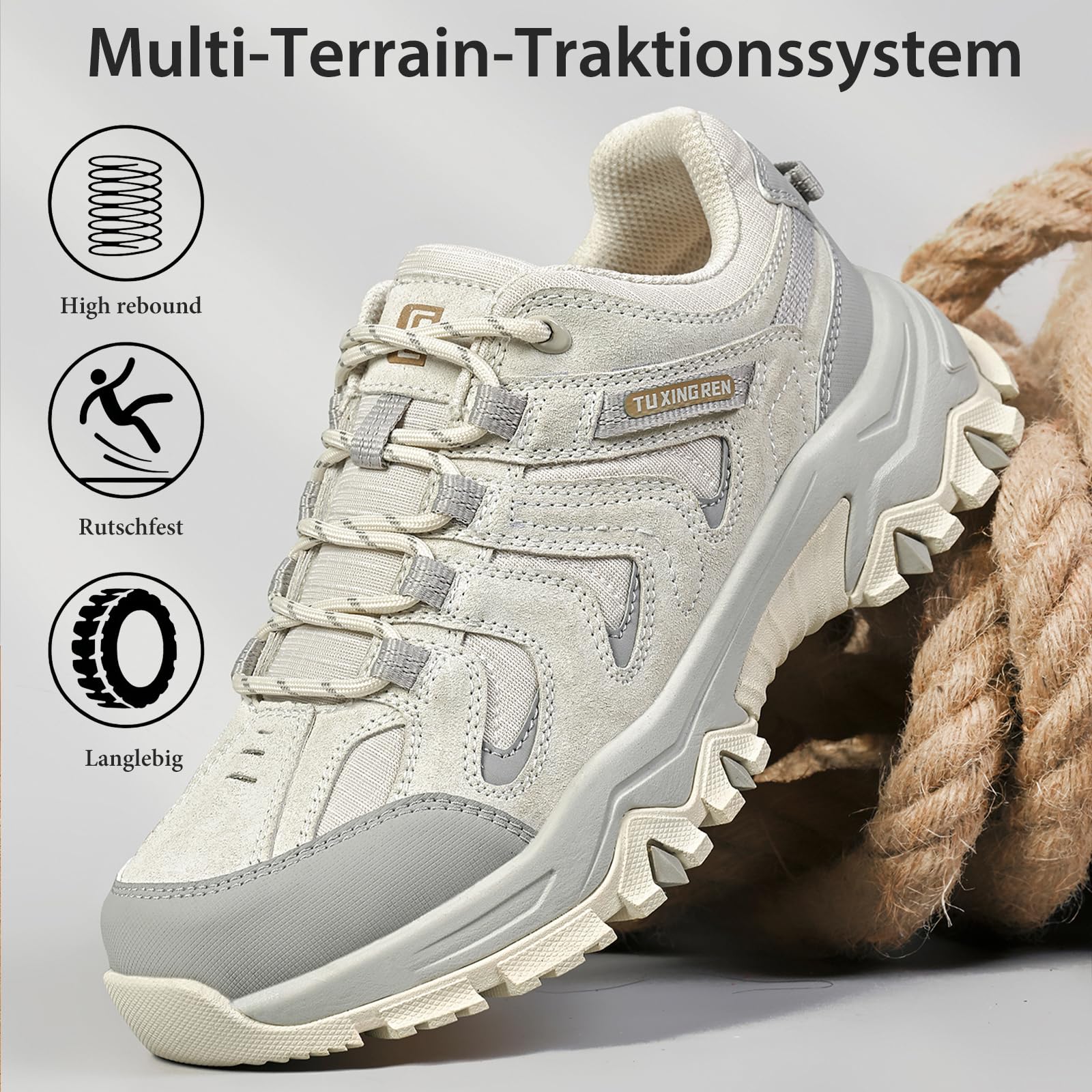 AONETIGER Wanderschuhe Herren Damen Leicht Trekkingschuhe Gr.36-46EU