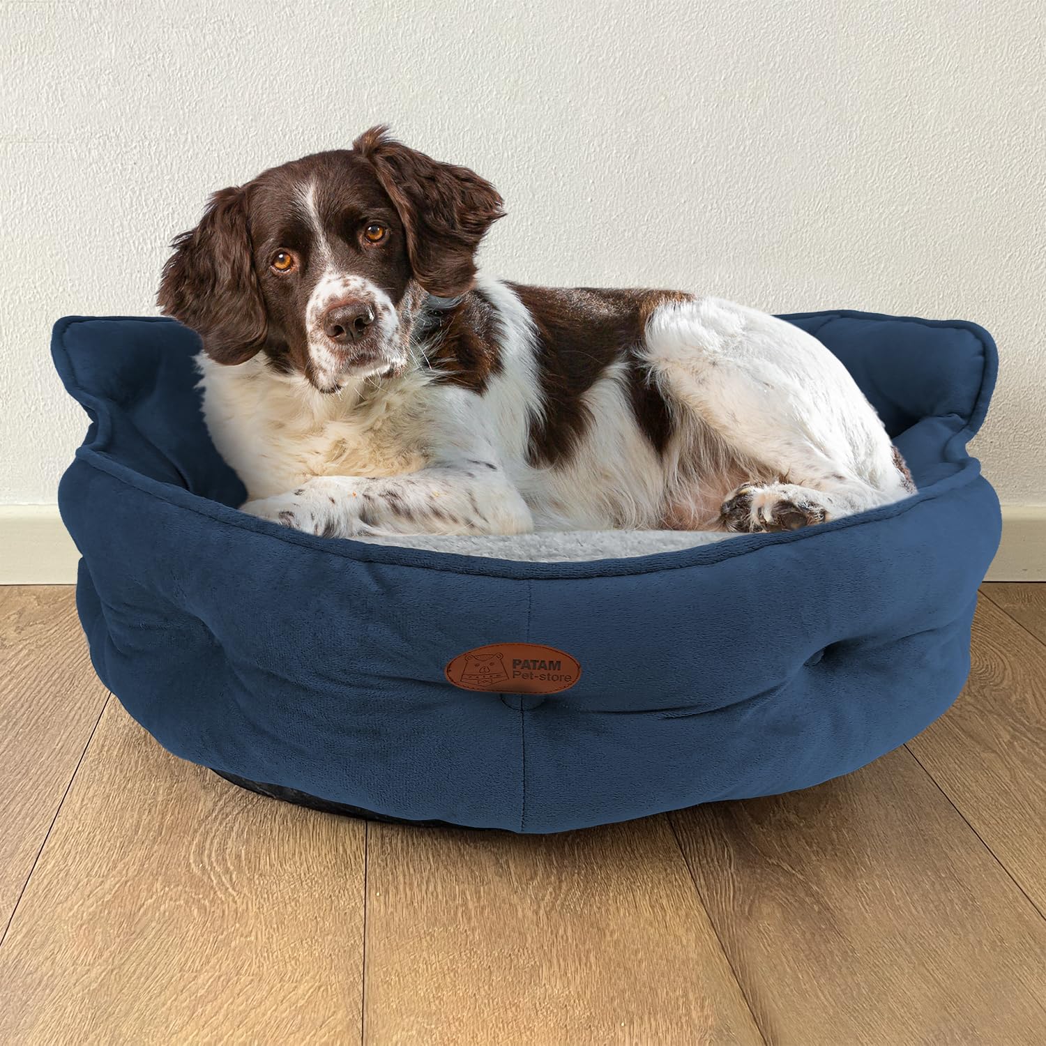 Divanetto per Cani e Gatti, Cuccia da Interno Sfoderabile, Lavabile in Lavatrice, King Blu, Large 68 cm
