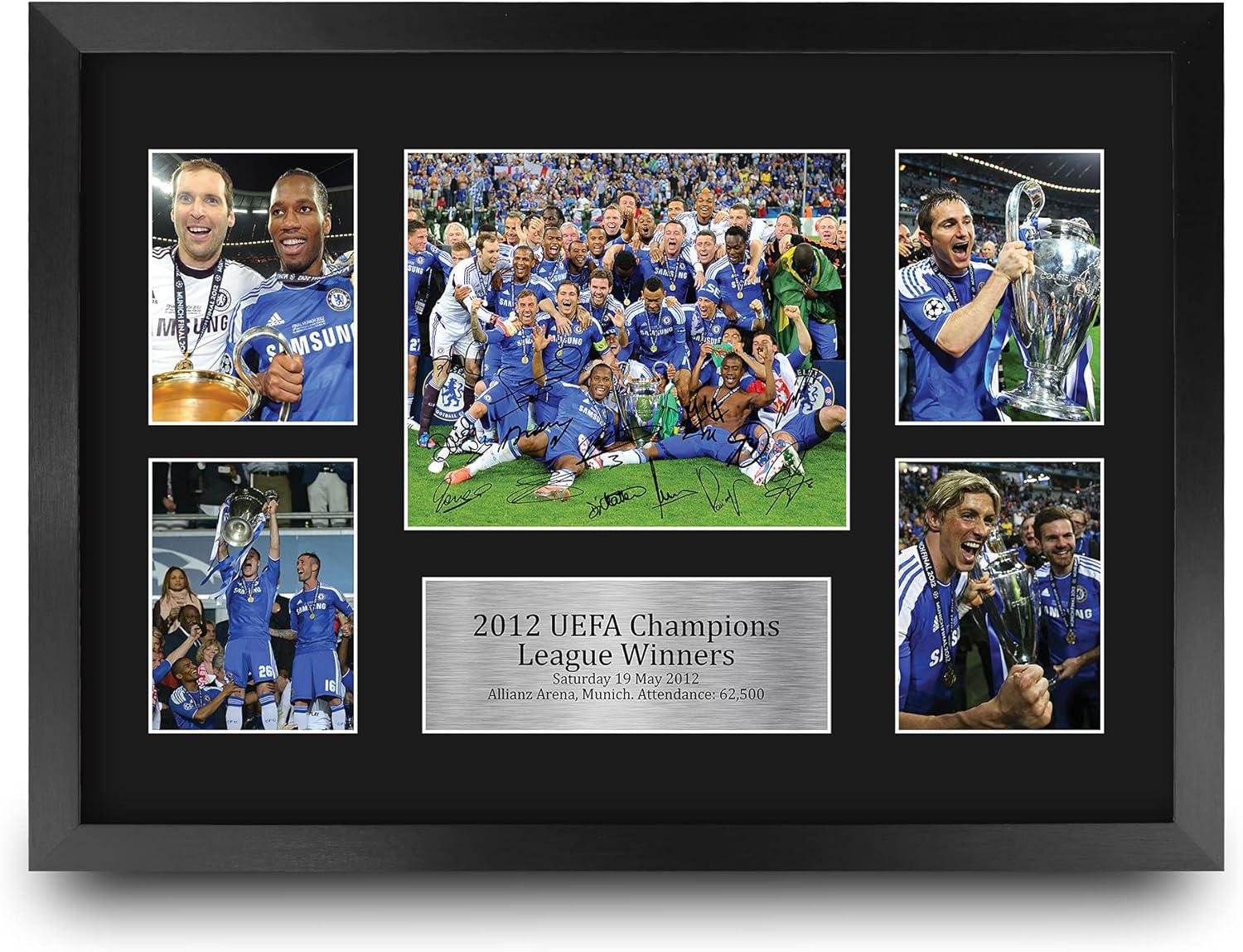 A3 Gerahmtes UEFA Euro 2008 Erinnerungsstück - Signiertes Fußball Display Für Echte Fans