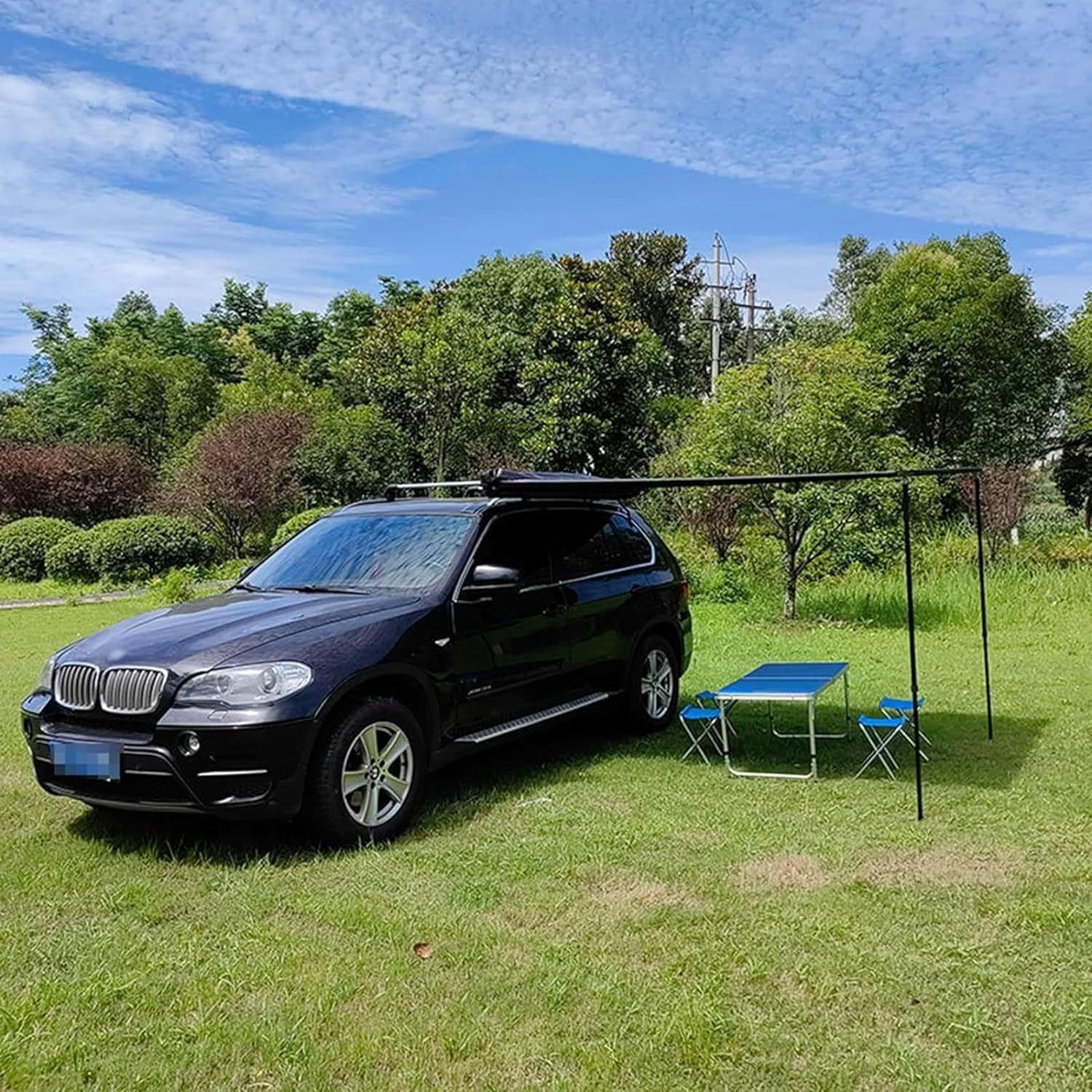 AMNOOL Car Awnings Waterproof Car Side Awning Sun Shelter, Pull-Out Retractable Vehicle Awning, Sunshade Rooftop for SUV/Truck/Van Outdoor Camping Travel (Size : 160x250cm/5.2x8.2ft)