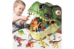 Dinosaur Toys for Kids 2-4 Boys, Realistic Jurassic Dinosaurs Figures Playset