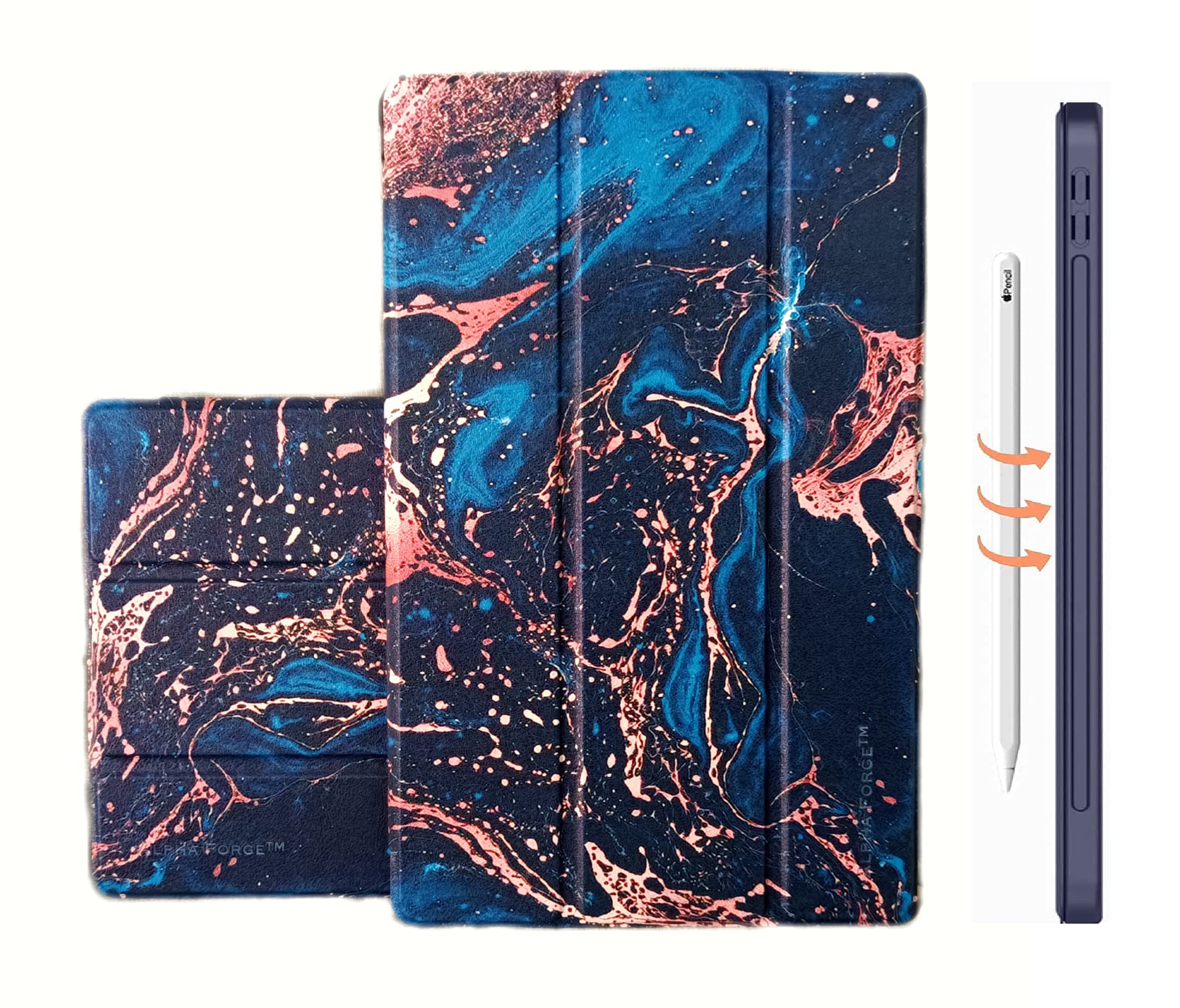 ALPHA FORGE iPad 10th Generation Cover Case 10.9 inch 2022 -Protective Hard Back Cover Case, Auto Wake/Sleep, Book Stand Flip Cover- iPad 10th Gen Cover