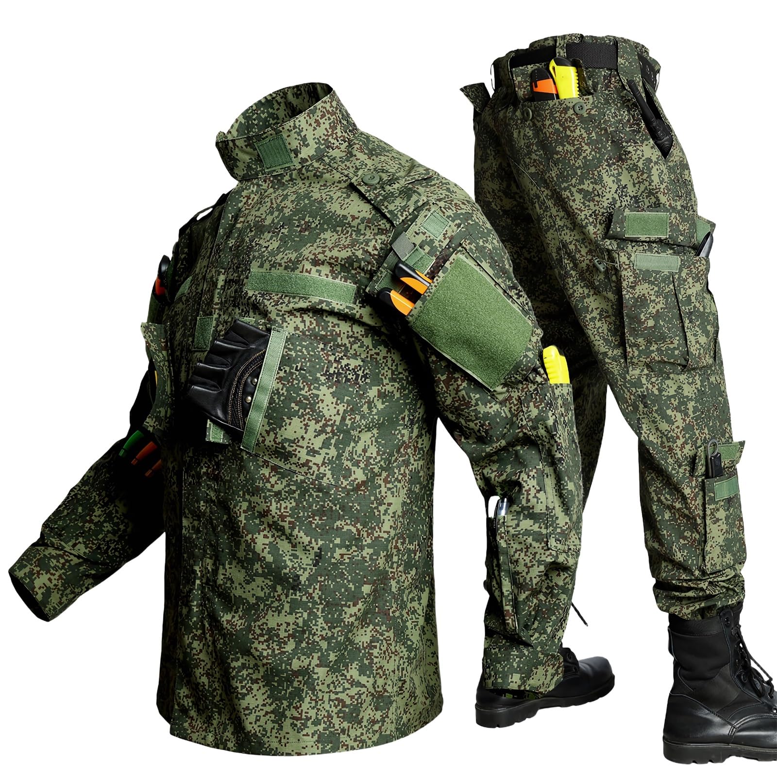 Ensemble D'entraînement Tactique Camouflage Russe, Uniforme Militaire Camouflage, Pantalon de Chasse BDU, Ensemble Airsoft/paintball