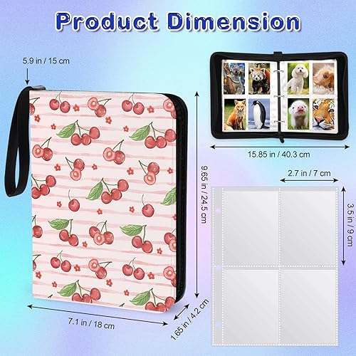 Miniatura 2 de Carpeta para tarjetas de 400 bolsillos, 4 bolsillos para tarjetas de intercambio, libro de almacenamiento para tarjetas de juego con 50 fundas