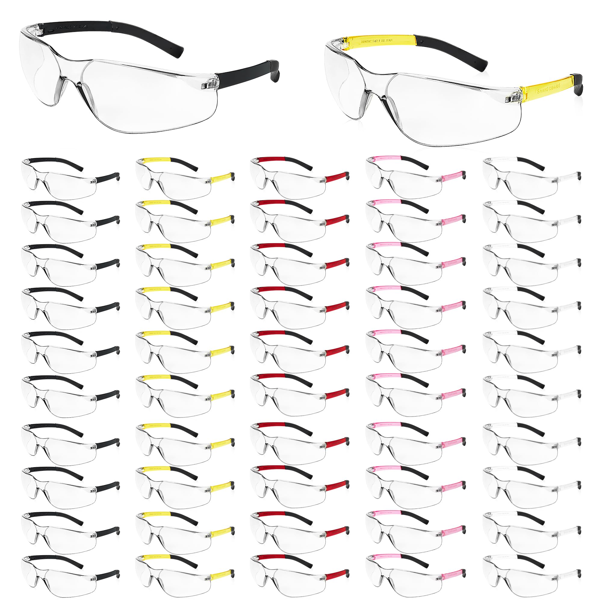 Salfboy Safety Glasses for Men Women ANSI Z87.1 Safety Glasses Bulk Protective Eyewear Scratch-Resistant