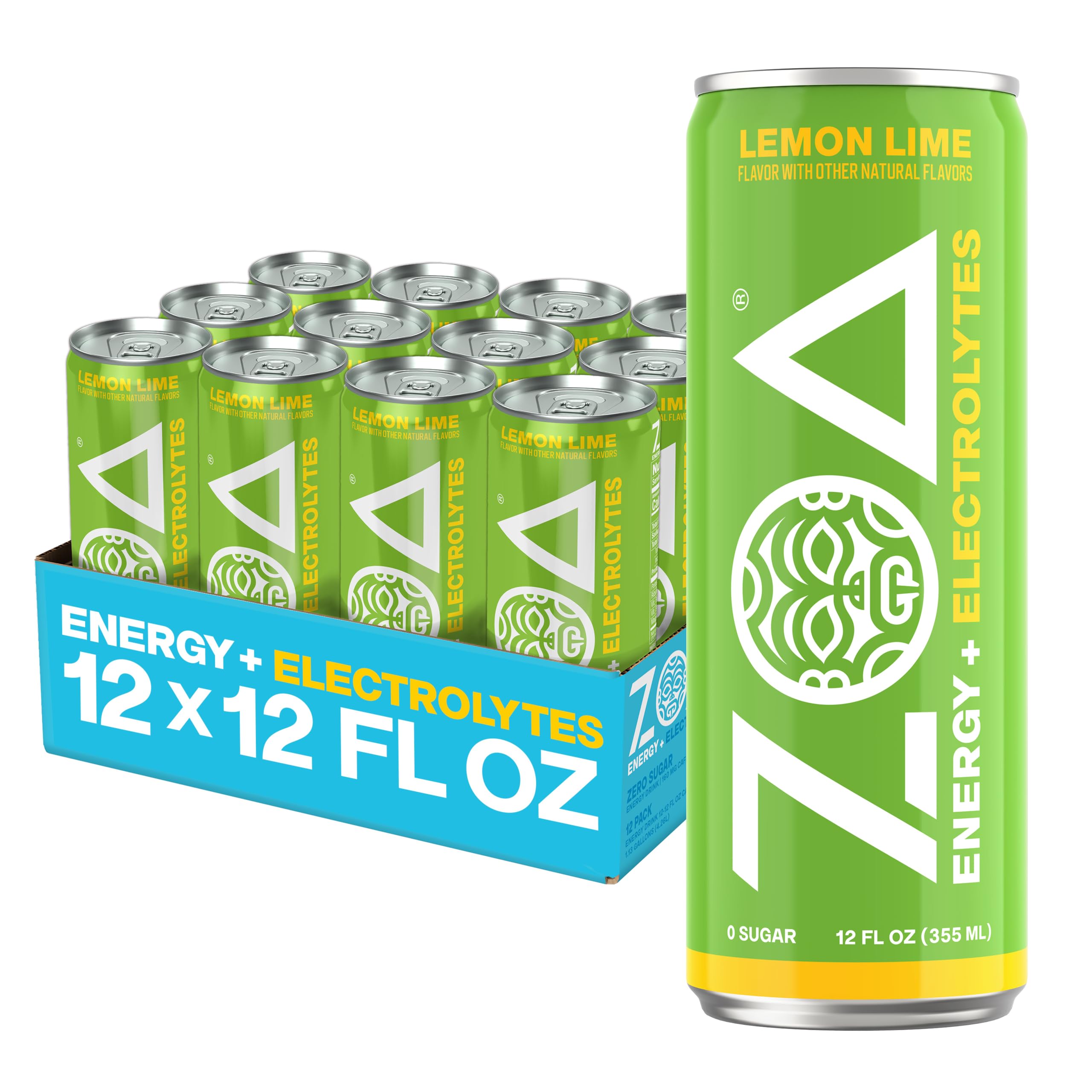 ZOA 　　　　　　　　　　　　　　　　　Z.O.A Amazon.com : ZOA Zero Sugar Energy Drink, Lemon Lime, 12 Pack, 12