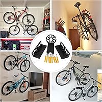 Vista 7 de MZYRH Soporte de pared resistente para bicicleta, acero inoxidable, paquete de 2, estante de almacenamiento de bicicletas, ideal para bicicletas