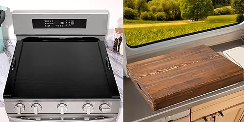 Tabla de cubierta superior de estufa para estufa eléctrica de gas, tabla de fideos de madera, tabla de cortar, cubierta superior de estufa de RV