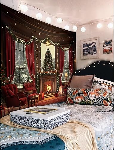 Miniatura 81 de Yookeb Tapiz negro de flores de Matisse de 59 pulgadas de ancho por 51 pulgadas de alto, para colgar en la pared, hojas abstractas, vintage, arte