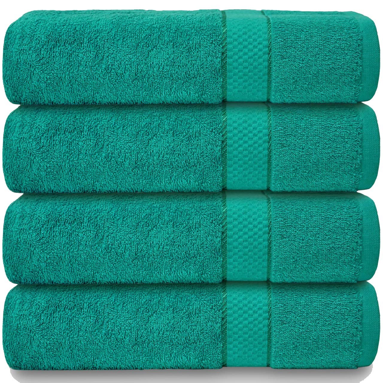 Casabella Pack of 2 Large Jumbo Bath Sheets 100% Egyptian Combed Cotton Big Beautiful Towels (2 Bath Sheet, Jade Green) (2 Bath Sheet, Jade Green) โ image 1