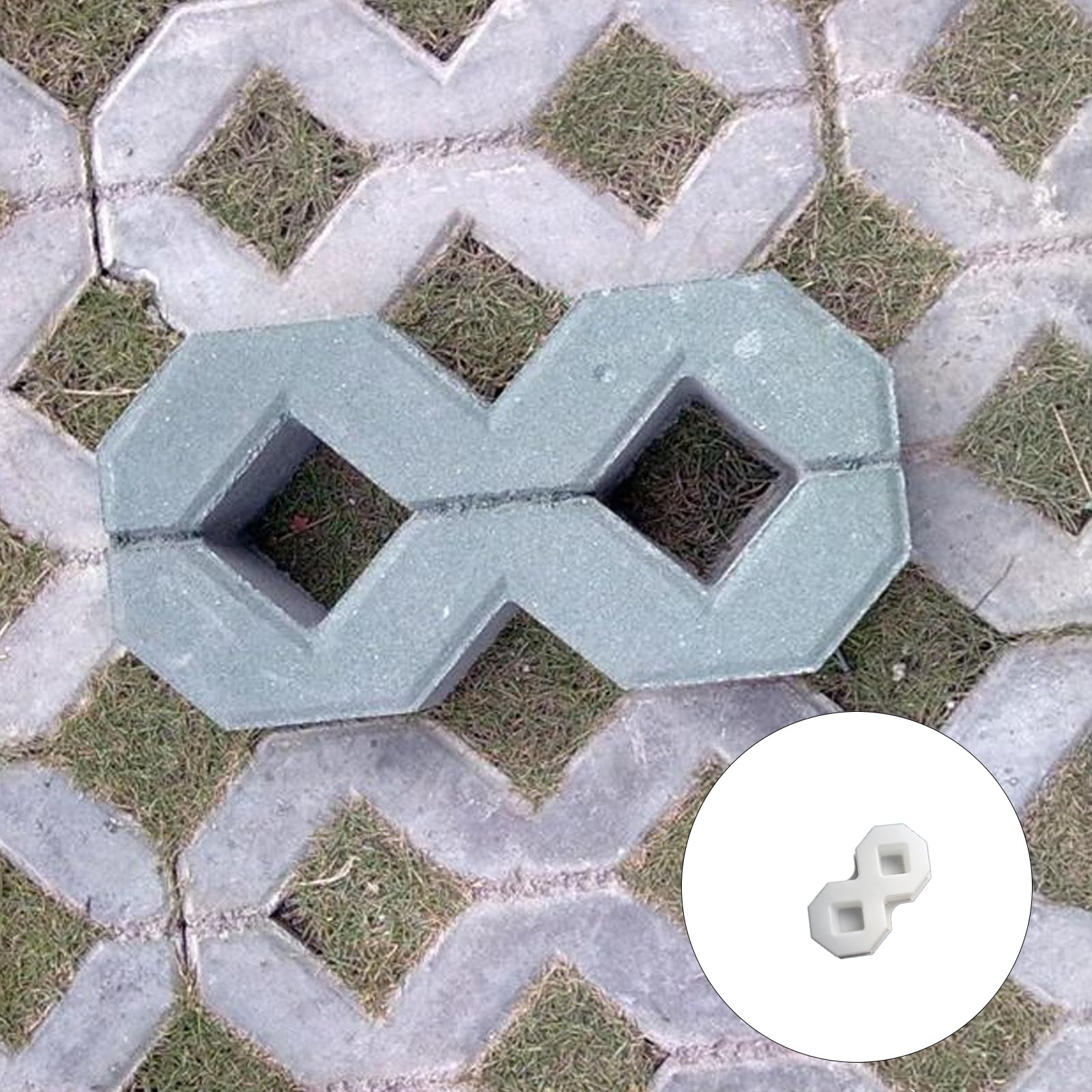 Moldes de pavimentación de jardín con 8 formas antideslizantes de textura
