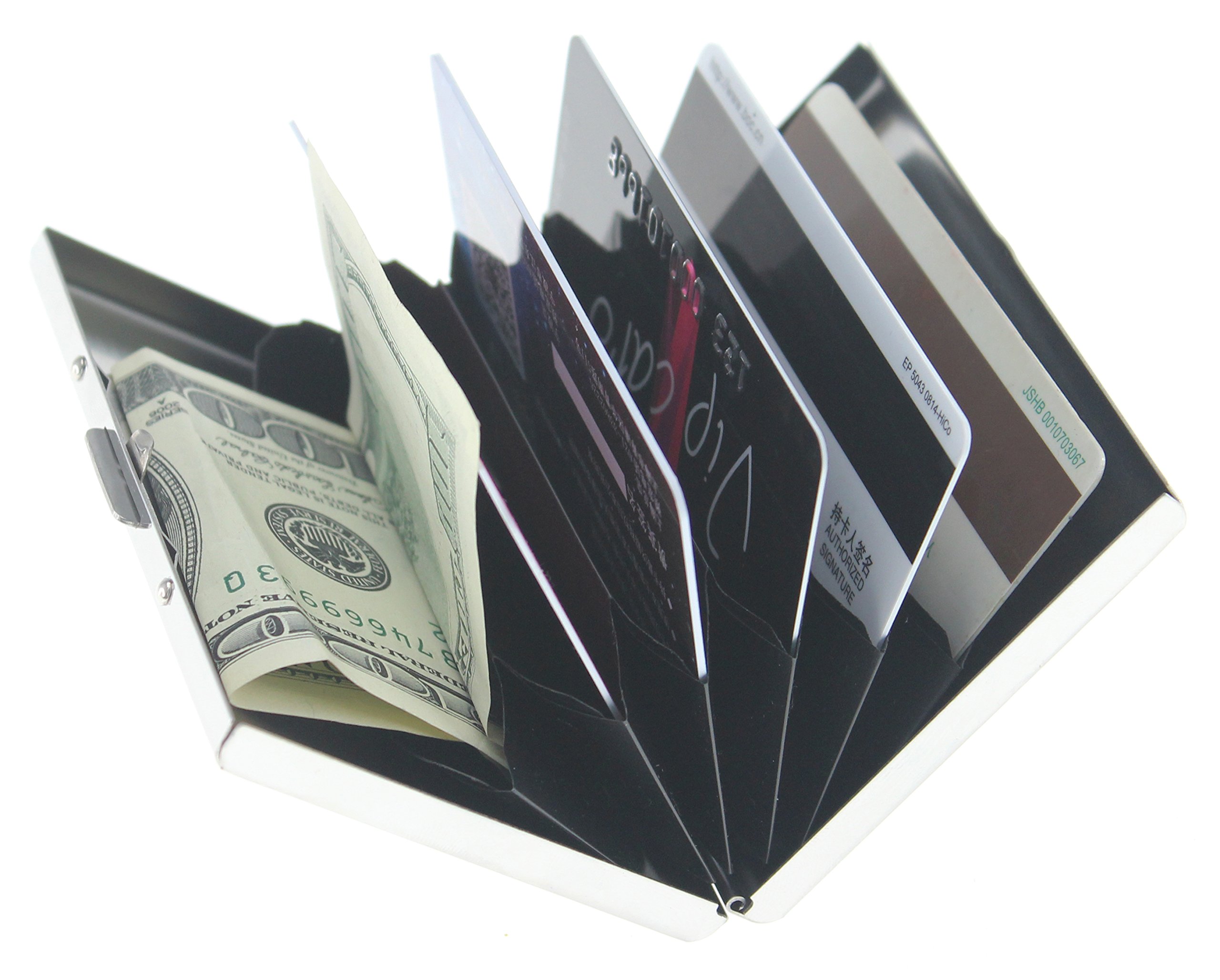 Credit Card Holder for Men and Women — RFID Blocking Stainless Steel Metal Case & Travel Wallet — Business Card Case — Protection to Your Credit, Visa, Master Cards Against RFID Scanners