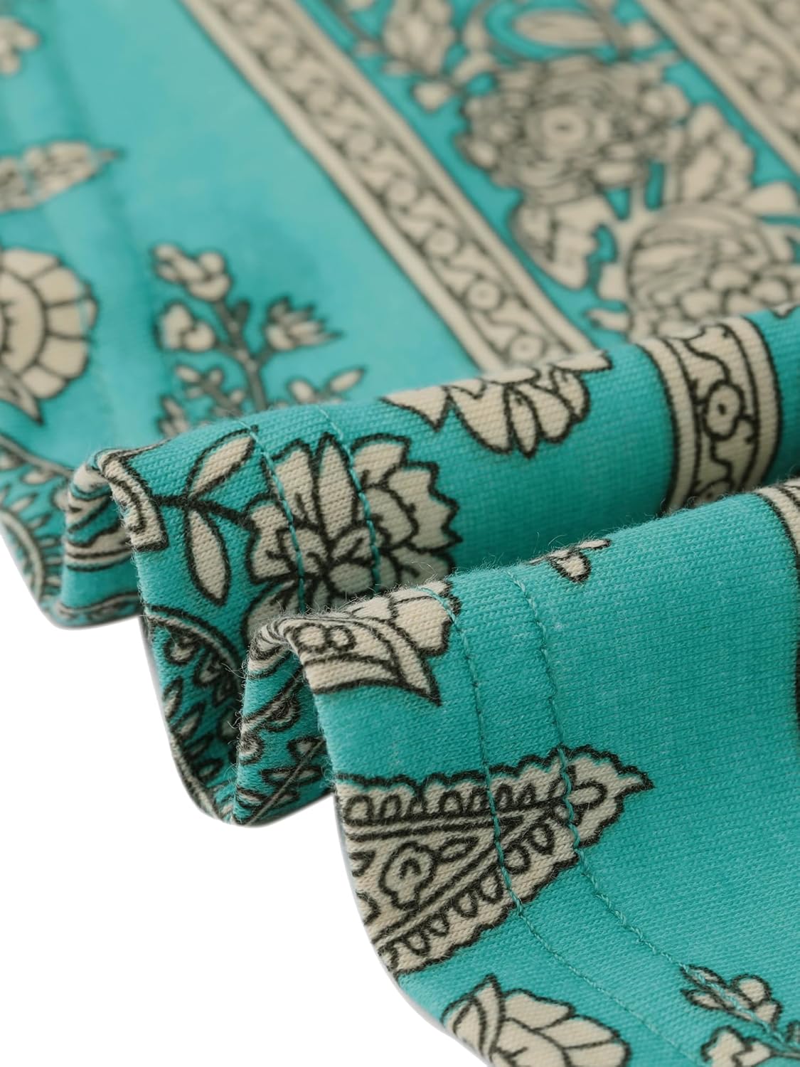 Allegra K Floral Printed Tunic Tops for Women Summer Short Sleeve Blouse Casual V Neck Shirts - Image 5