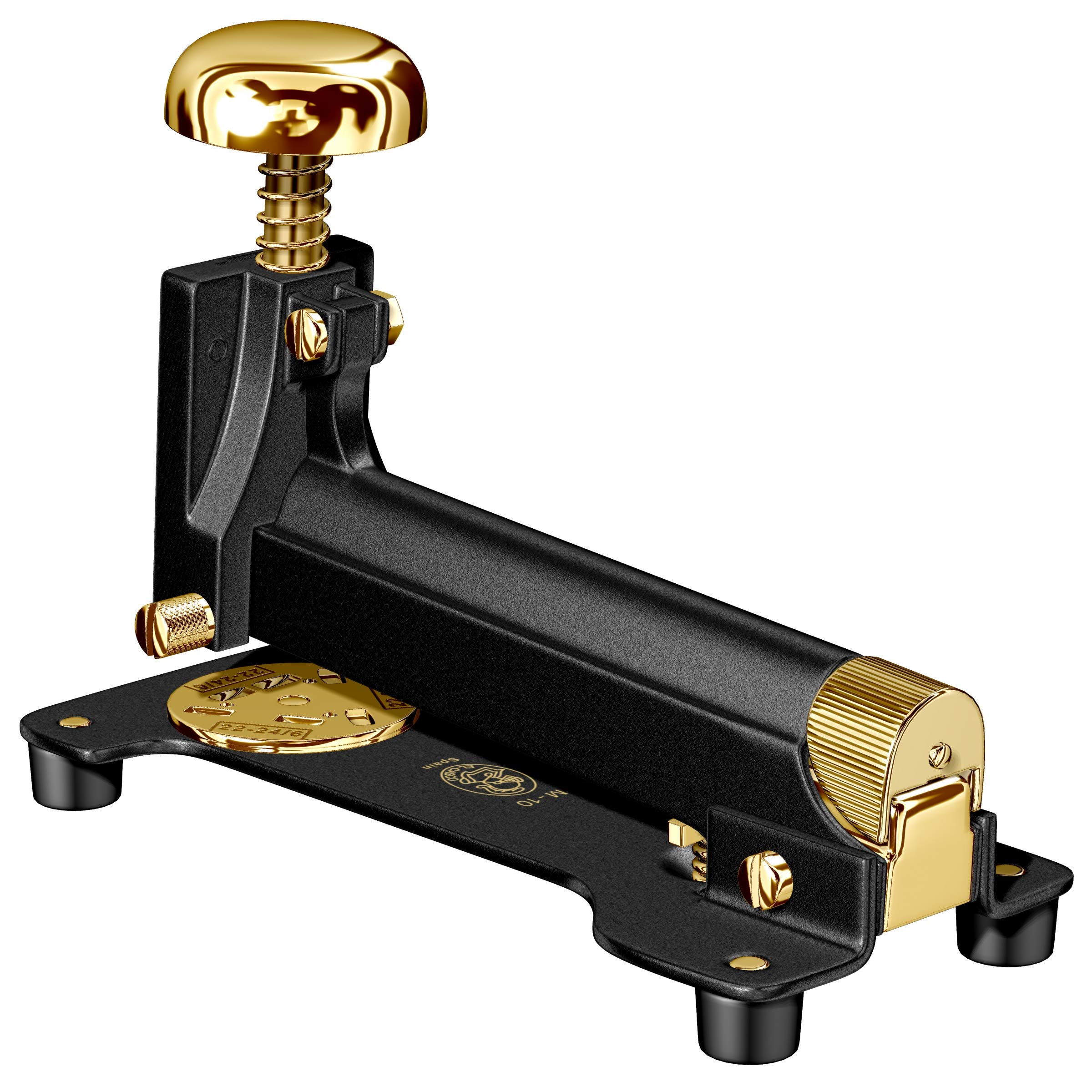 El Casco - Grapadora de mesa (chapado en oro de 23 quilates), color negro