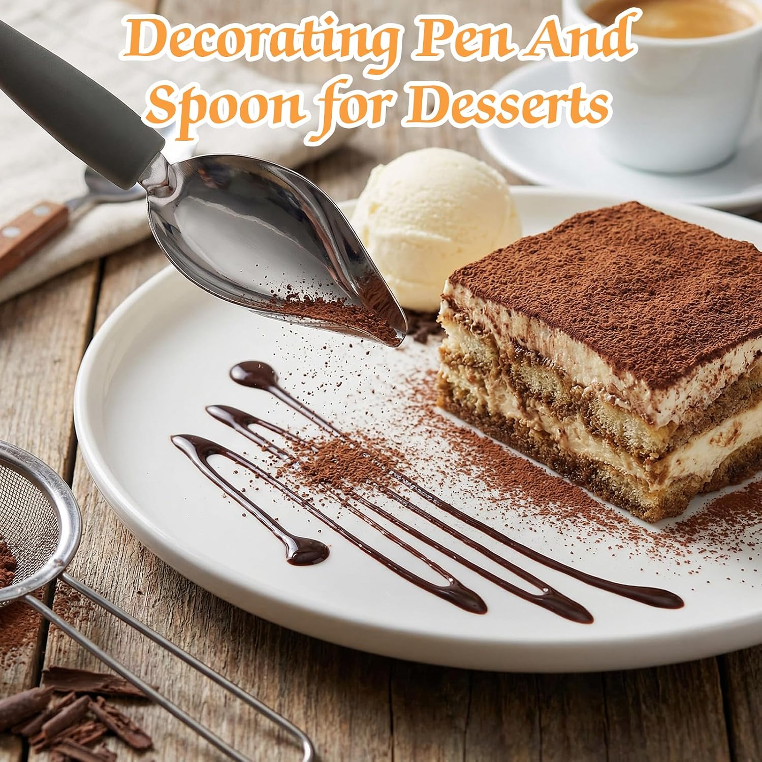 2 Pcs Stainless Steel Drizzle Spoon, Candy Dipping Tool
