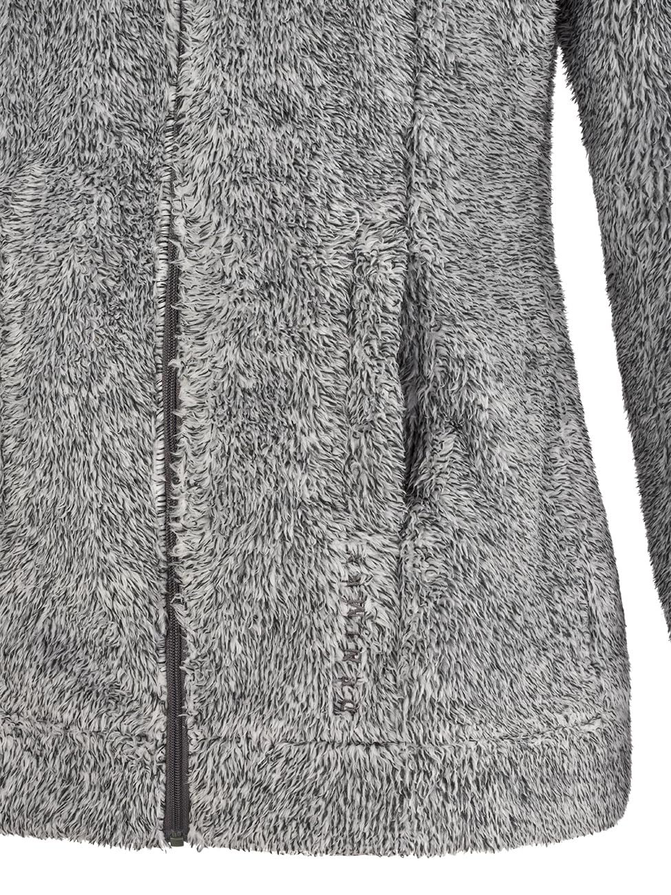 DENIMFY DFMila Veste polaire pour femme - Veste d'hiver à fermeture éclair - Veste de mi-saison - Veste d'extérieur en polaire - Col montant - Gris noir anthracite - Tailles S, M, L, XL, XXL