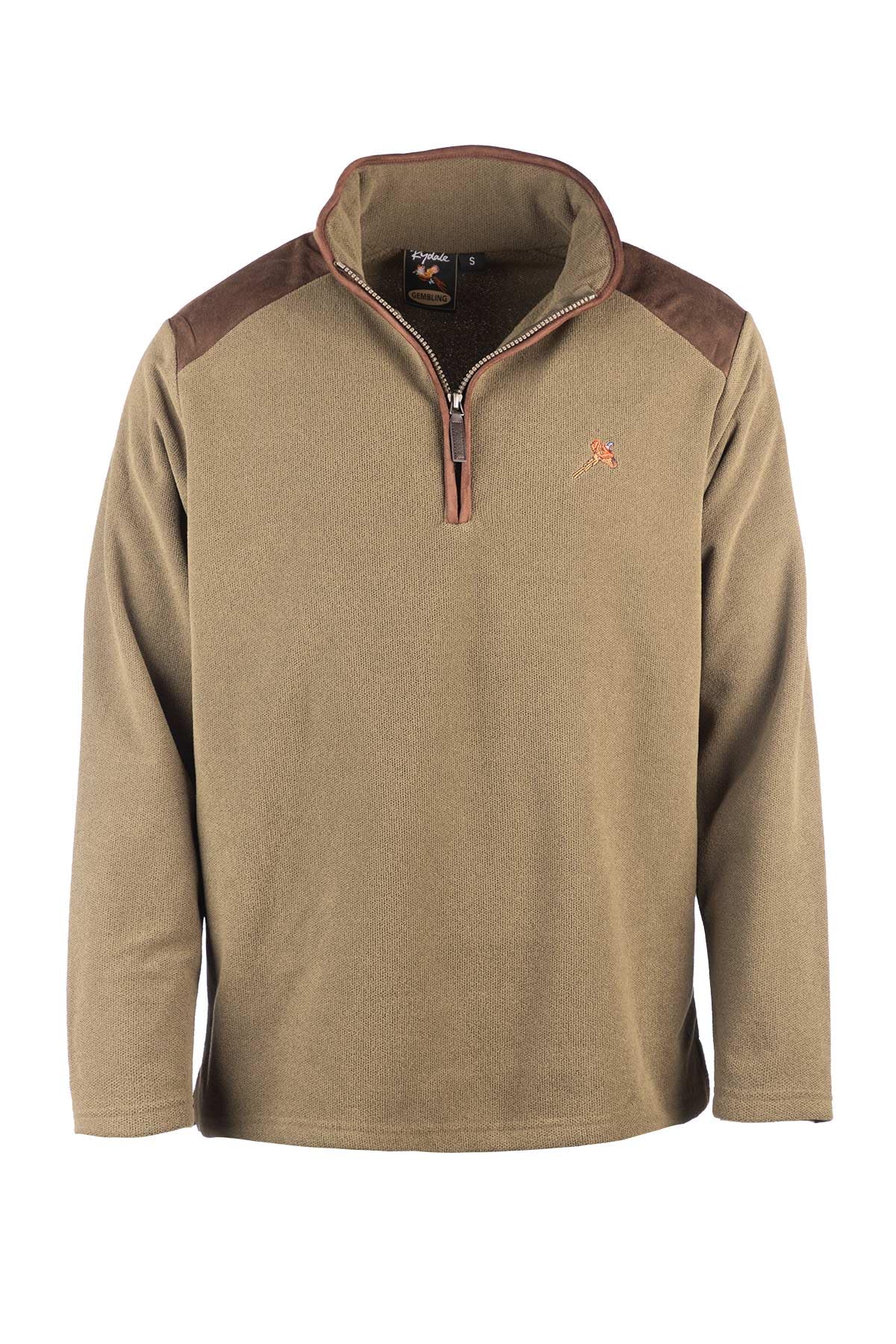 Men's Knitted Fleece Shooting Jumper Pheasant Jumpers Men Outerwear (UK, Alpha, 3XL, Regular, Regular, Olive Marl)