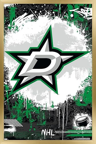 Miniatura 6 de Trends International NHL Dallas Stars - Póster de pared con logotipo Maximalist 23, 34 pulgadas de largo x 22.4 W, paquete de póster y clip prémium