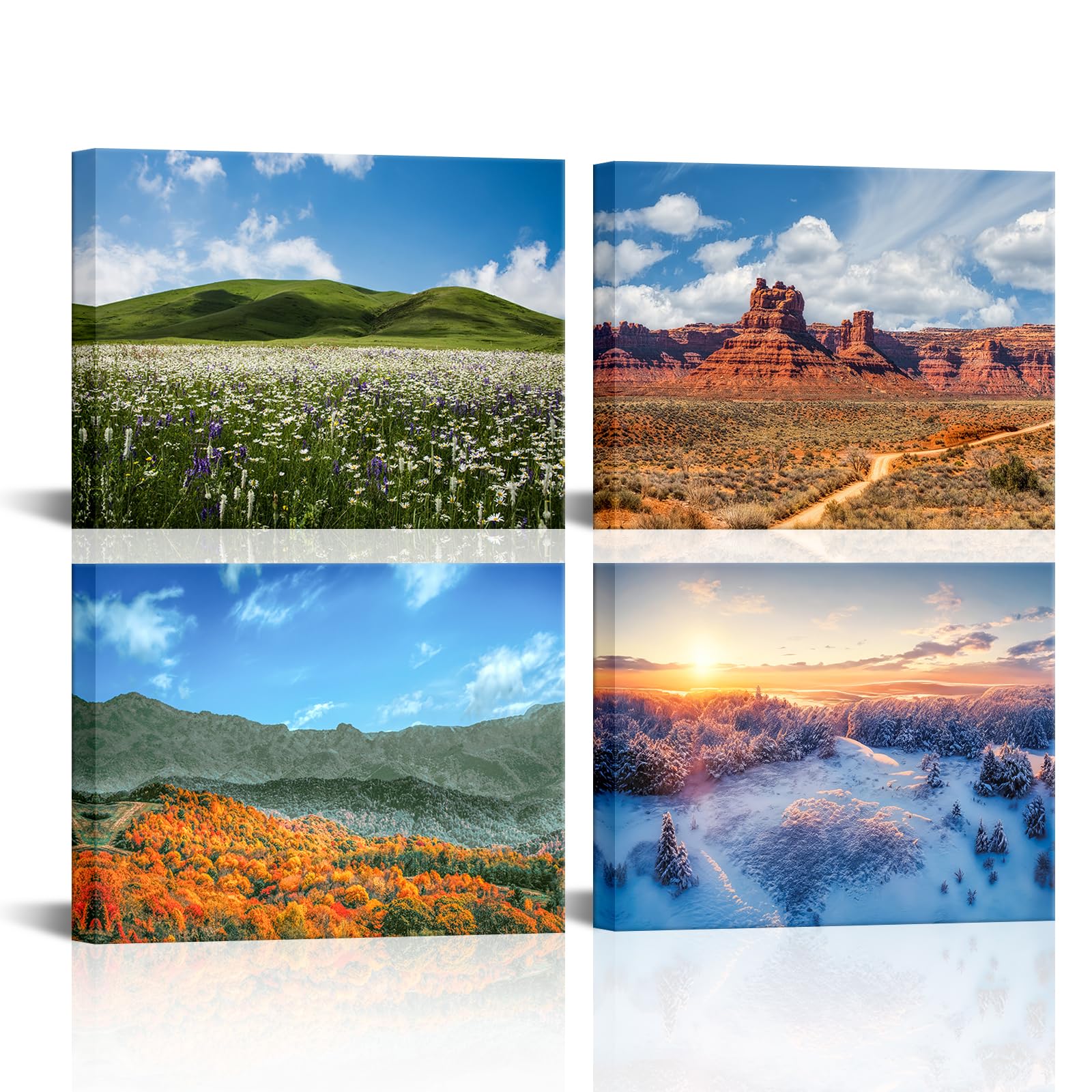 Amazon.com: OuElegent 4 Seasons Canvas Wall Art Spring Summer Autumn ...