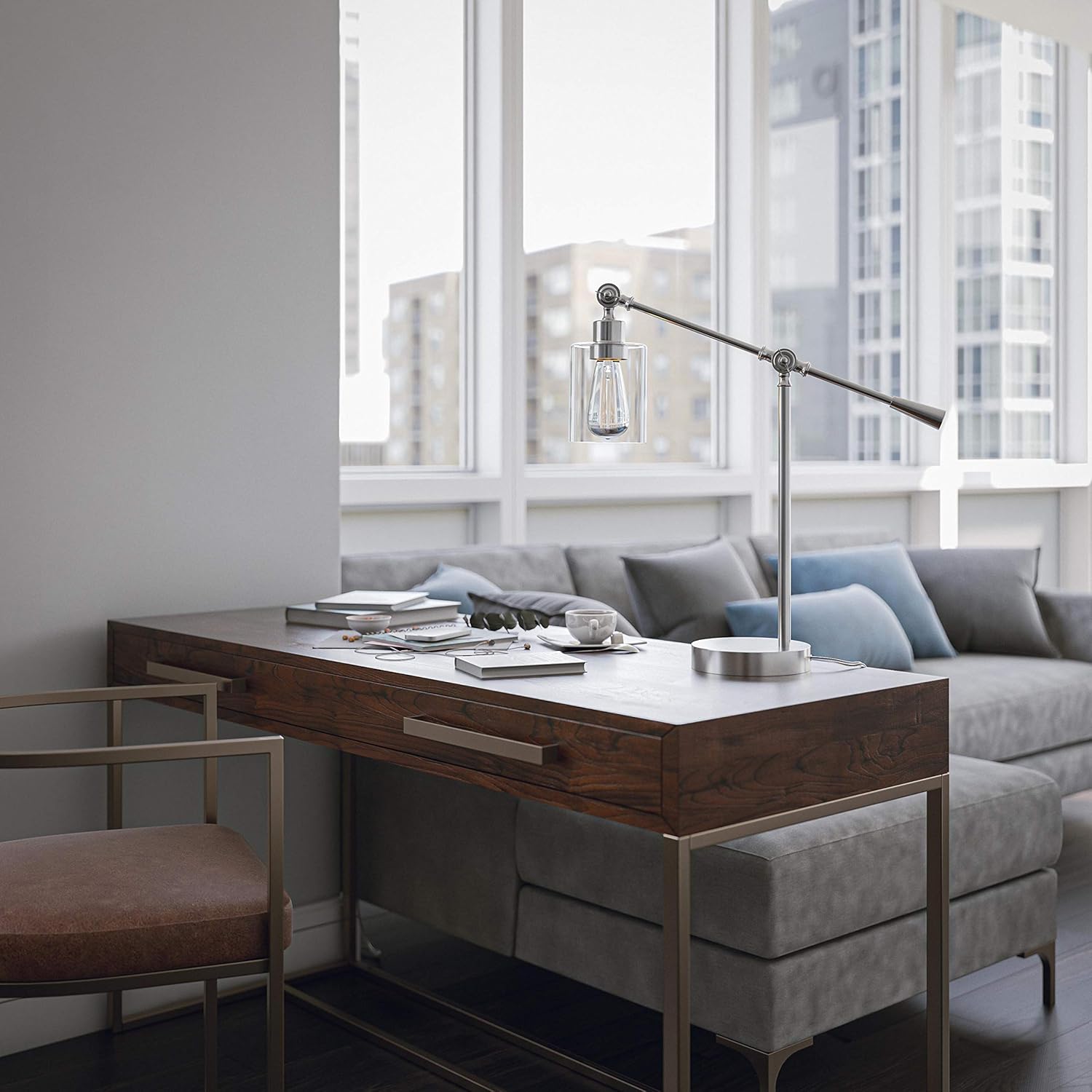 70% Off Discount Kenroy Home 32974BS Thornton Desk Lamps, Medium, Brushed Steel Top Rated Kenroy Home 32974BS Thornton Desk Lamps, Medium, Brushed Steel