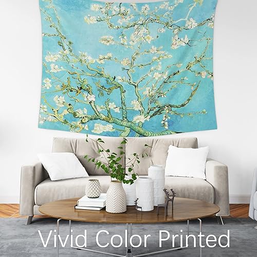 Miniatura 3 de Berkin Arts Vincent Van Gogh - Tapiz decorativo para colgar en la pared, tela de poliéster de alta calidad, maximalismo, árbol de hojas verde