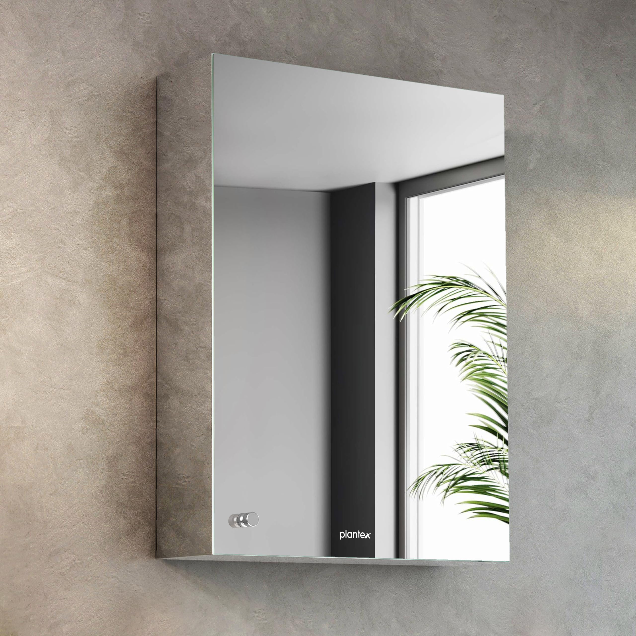 Plantex Bathroom Mirror Cabinet/304 Stainless Steel Bathroom Cabinet with Mirror/Bathroom Storage Cabinet/Wall Mounted Mirror Bathroom Cabinet (14x20 Inch, Chrome)