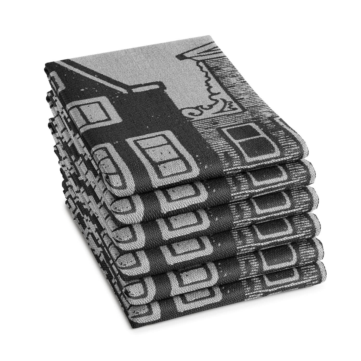 Ddddd Torchon Canal 60x65cm noir 6pcs